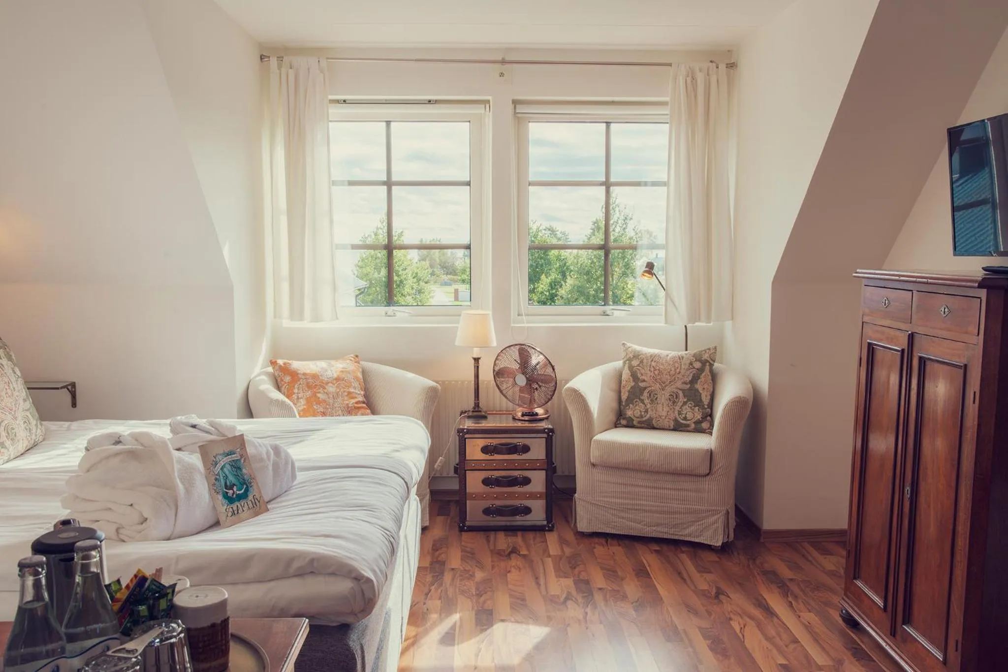 Bed in Hotell Mossbylund