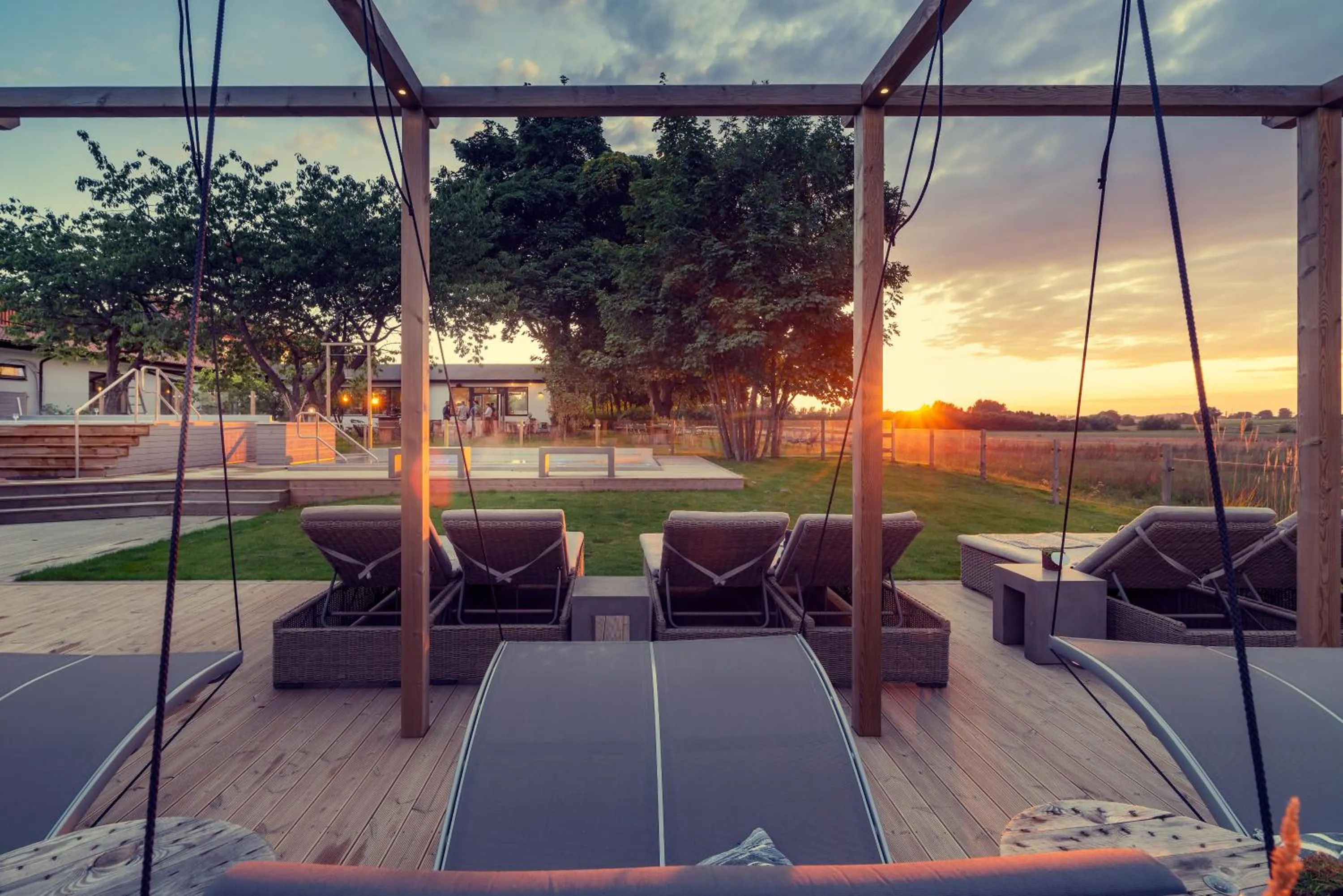 Hot Tub in Hotell Mossbylund