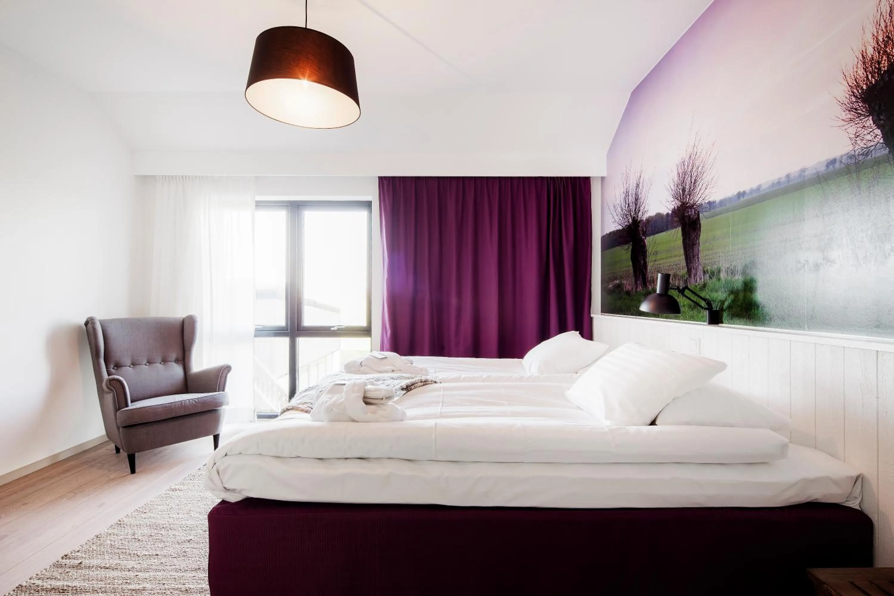 Bed in Hotell Mossbylund