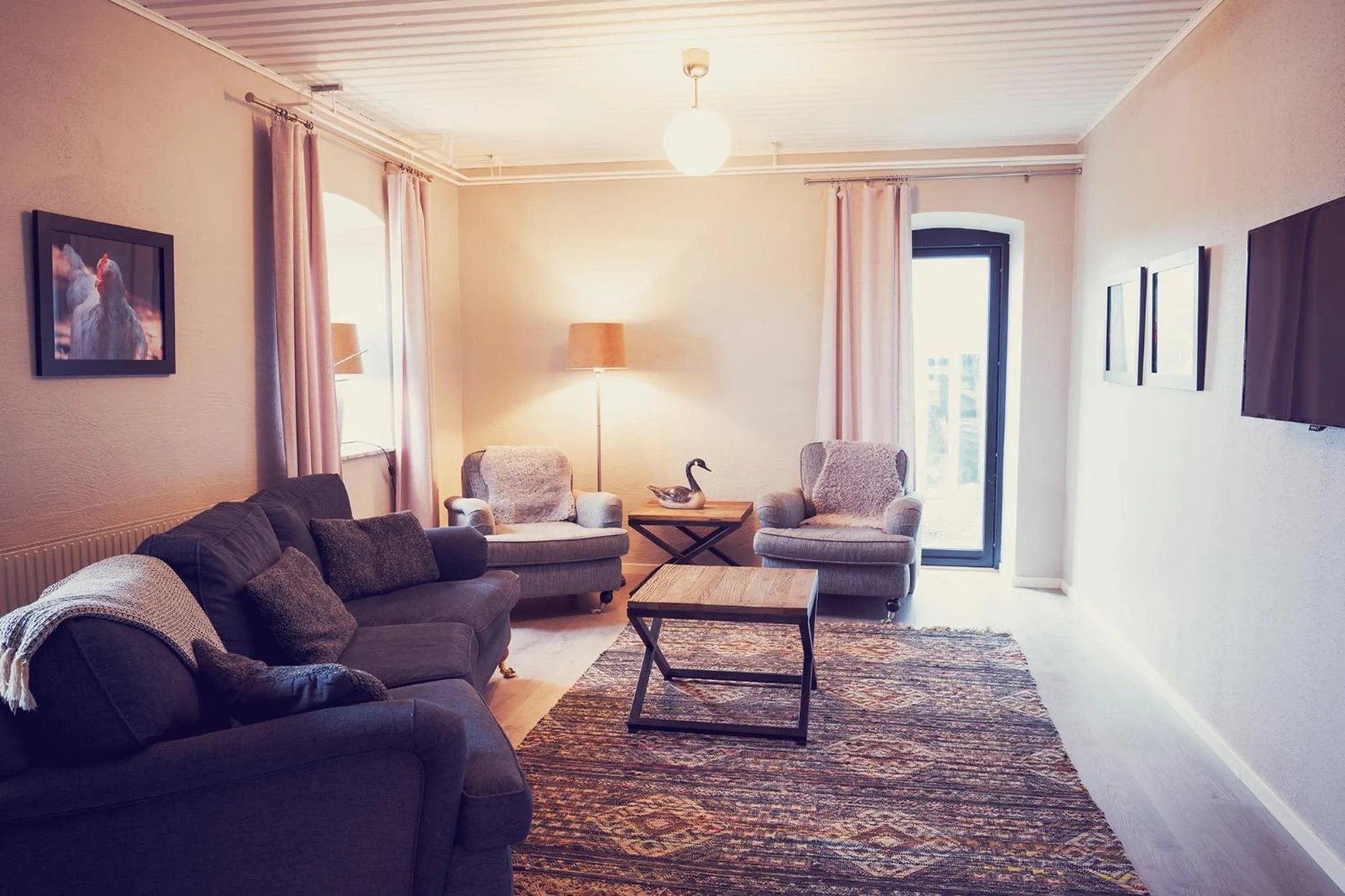 Living room in Hotell Mossbylund