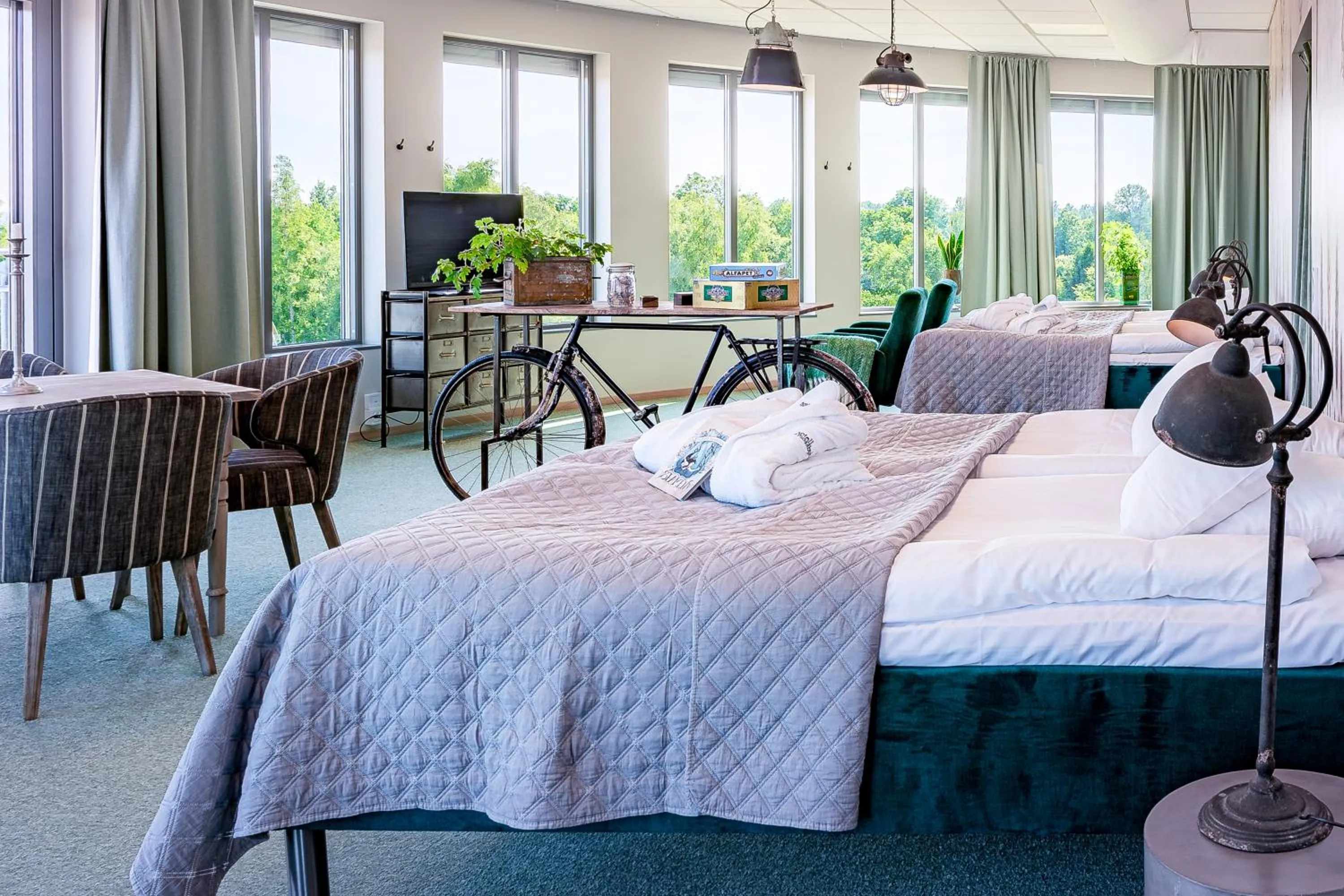 Bed in Hotell Mossbylund