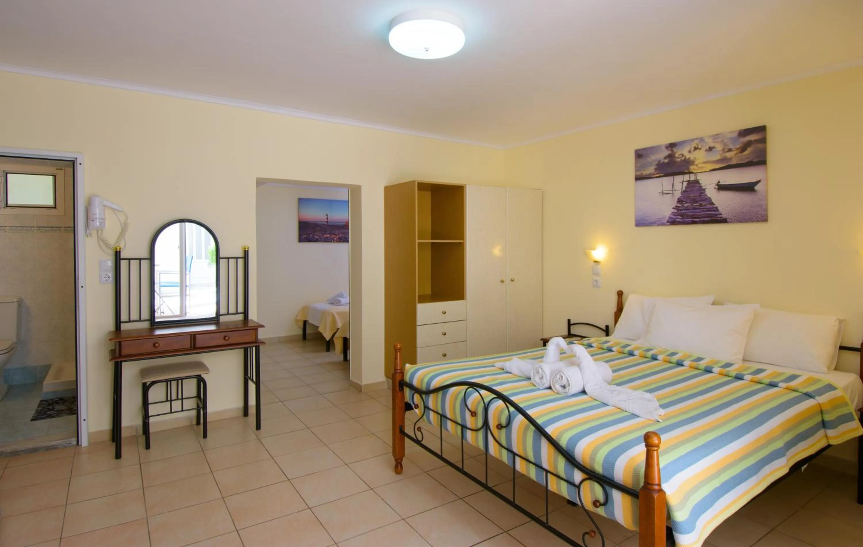 Bed in Ammoudara Beach Hotel Apartments