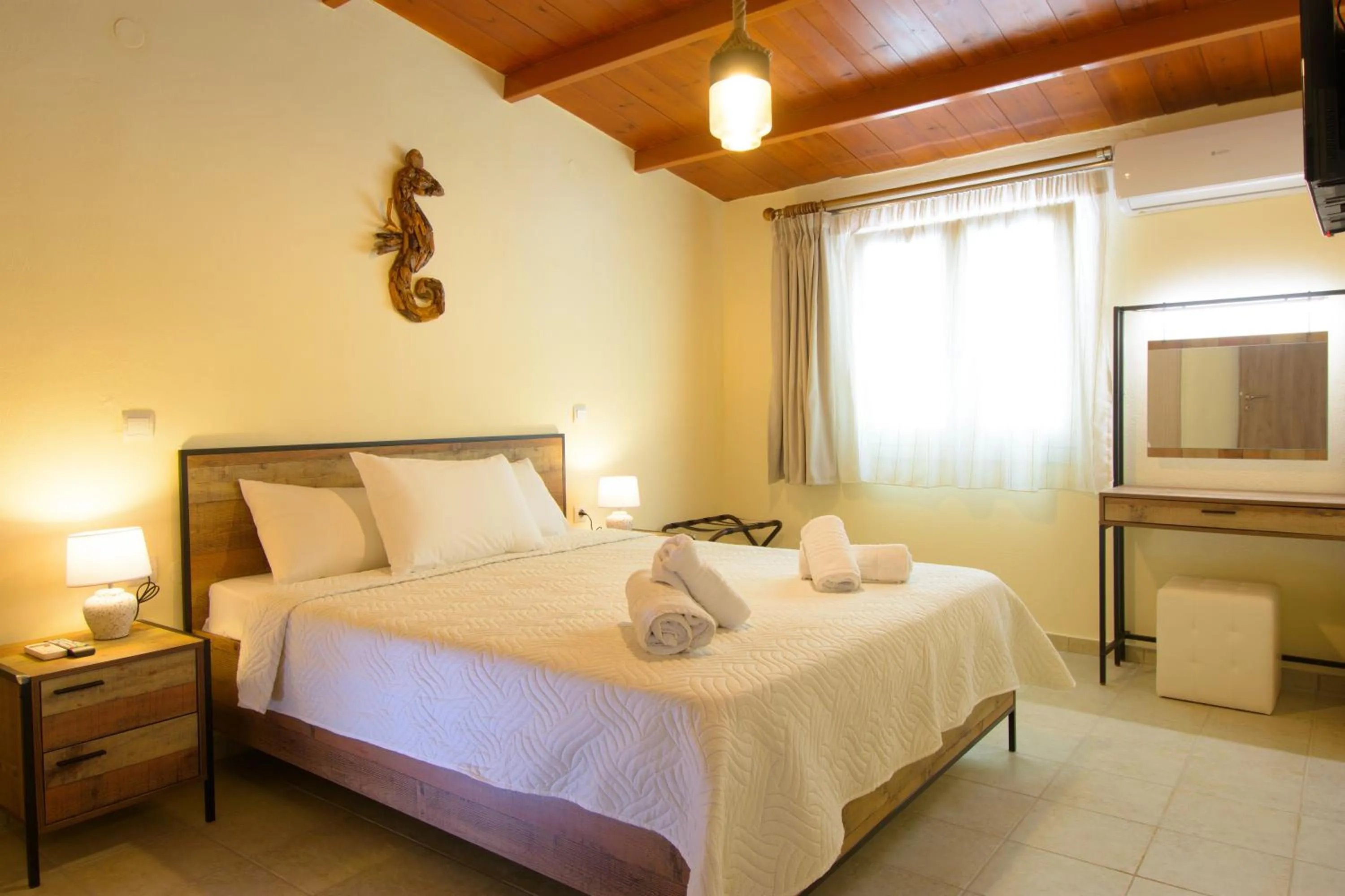 Bed in Ammoudara Beach Hotel Apartments