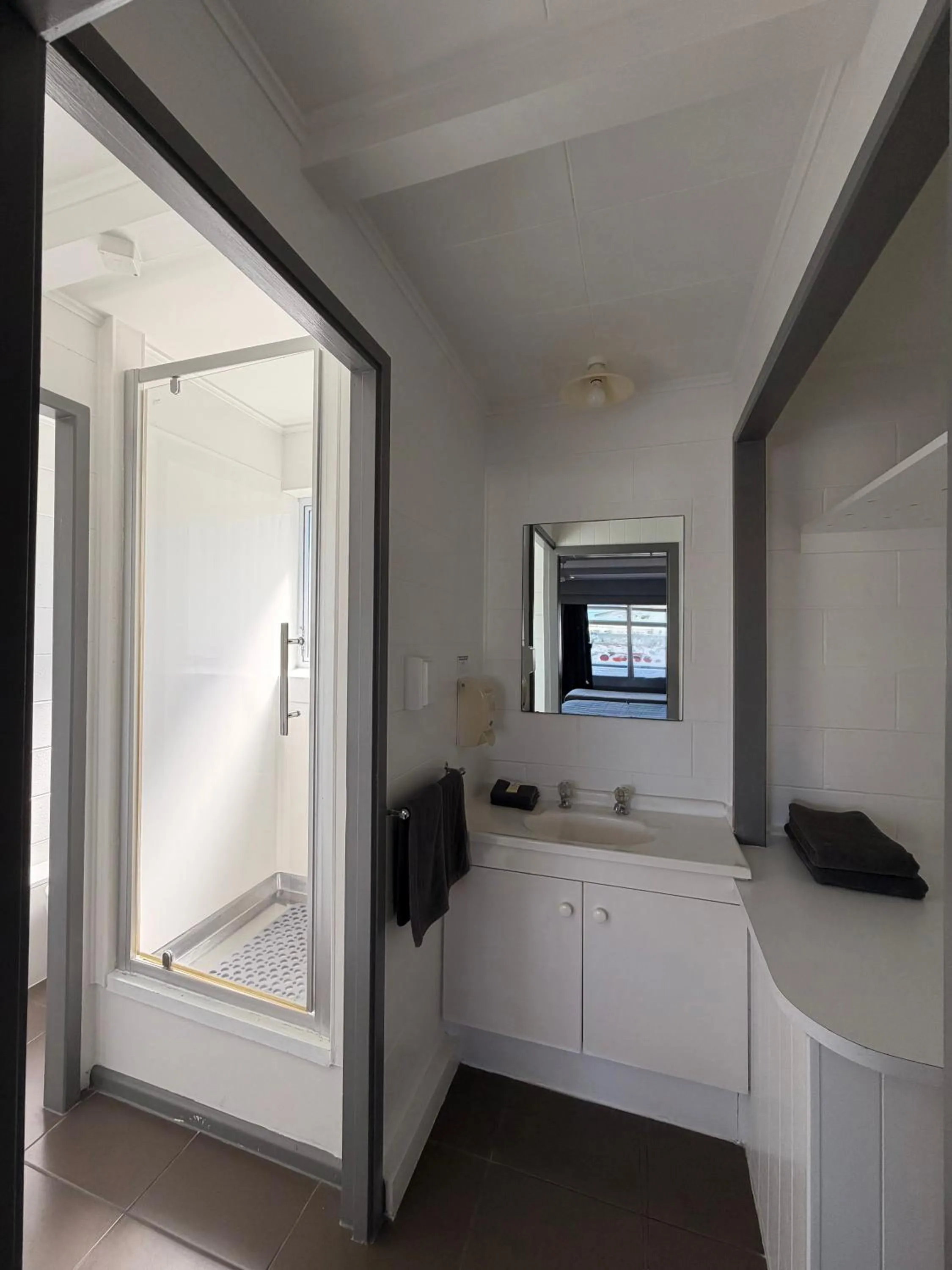 Bathroom in Central Court Motel