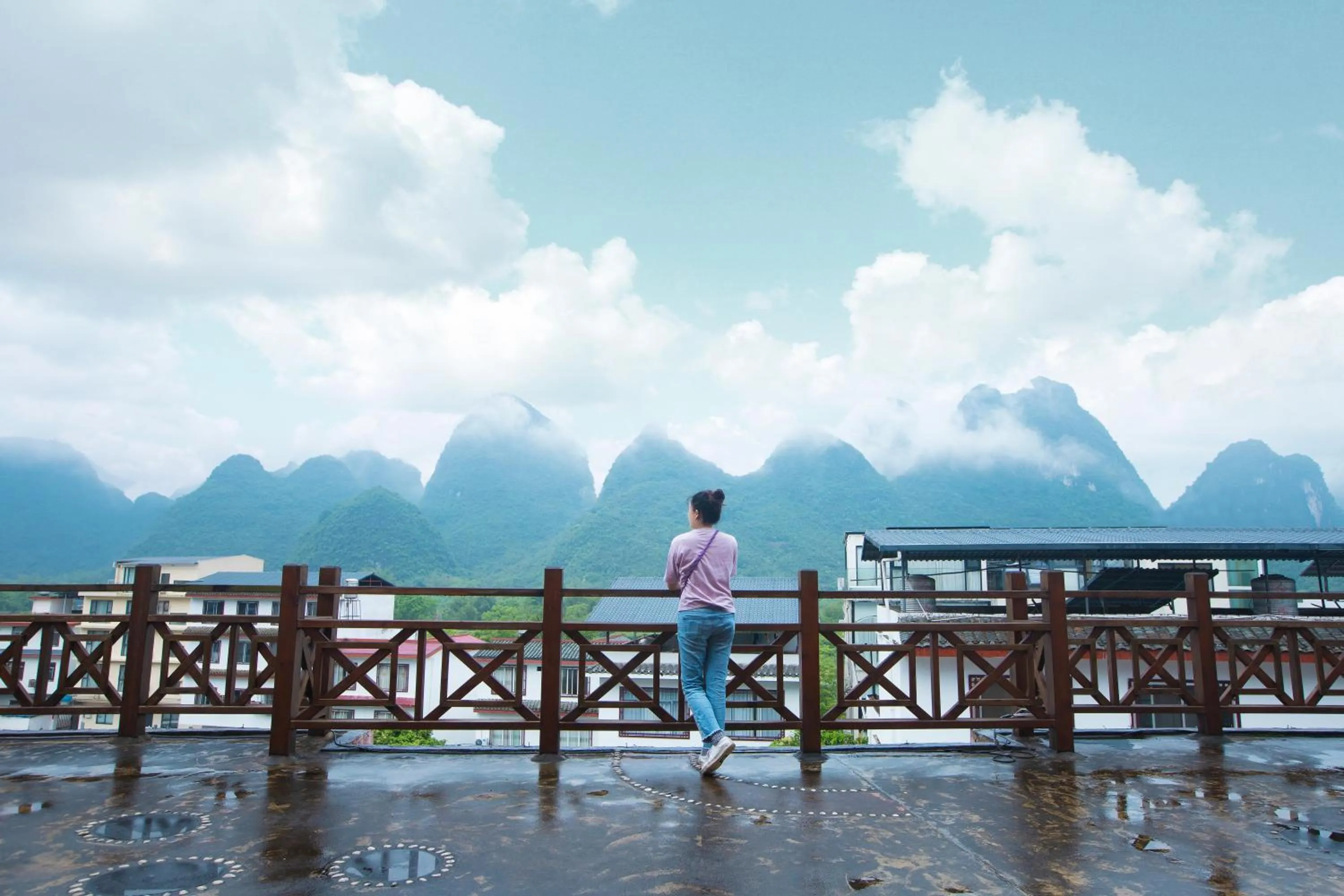 Balcony/Terrace in Yangshuo Xiao Long River Hotel