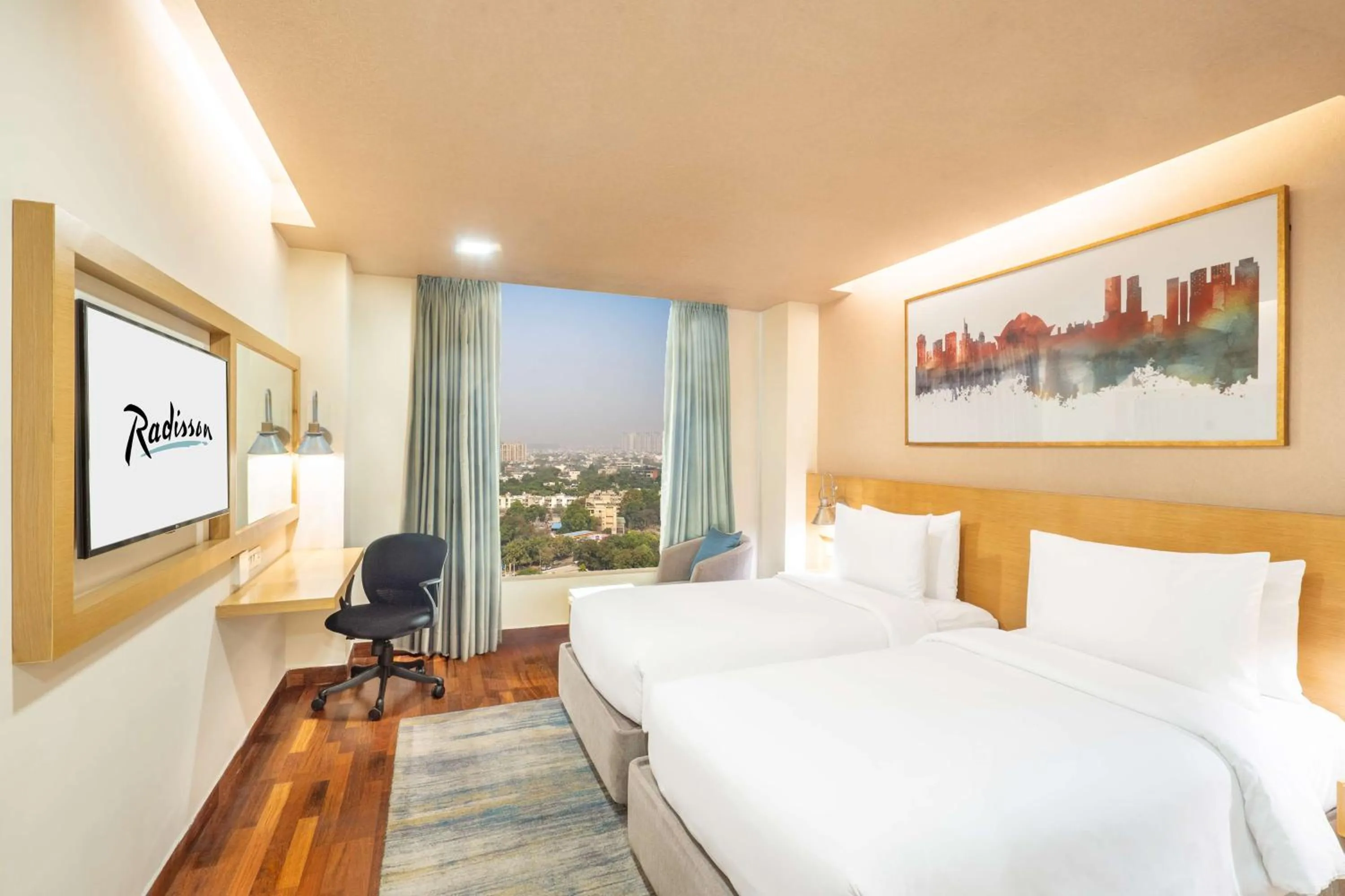 Bedroom, Bed in Radisson Gurugram Sohna Road City Center