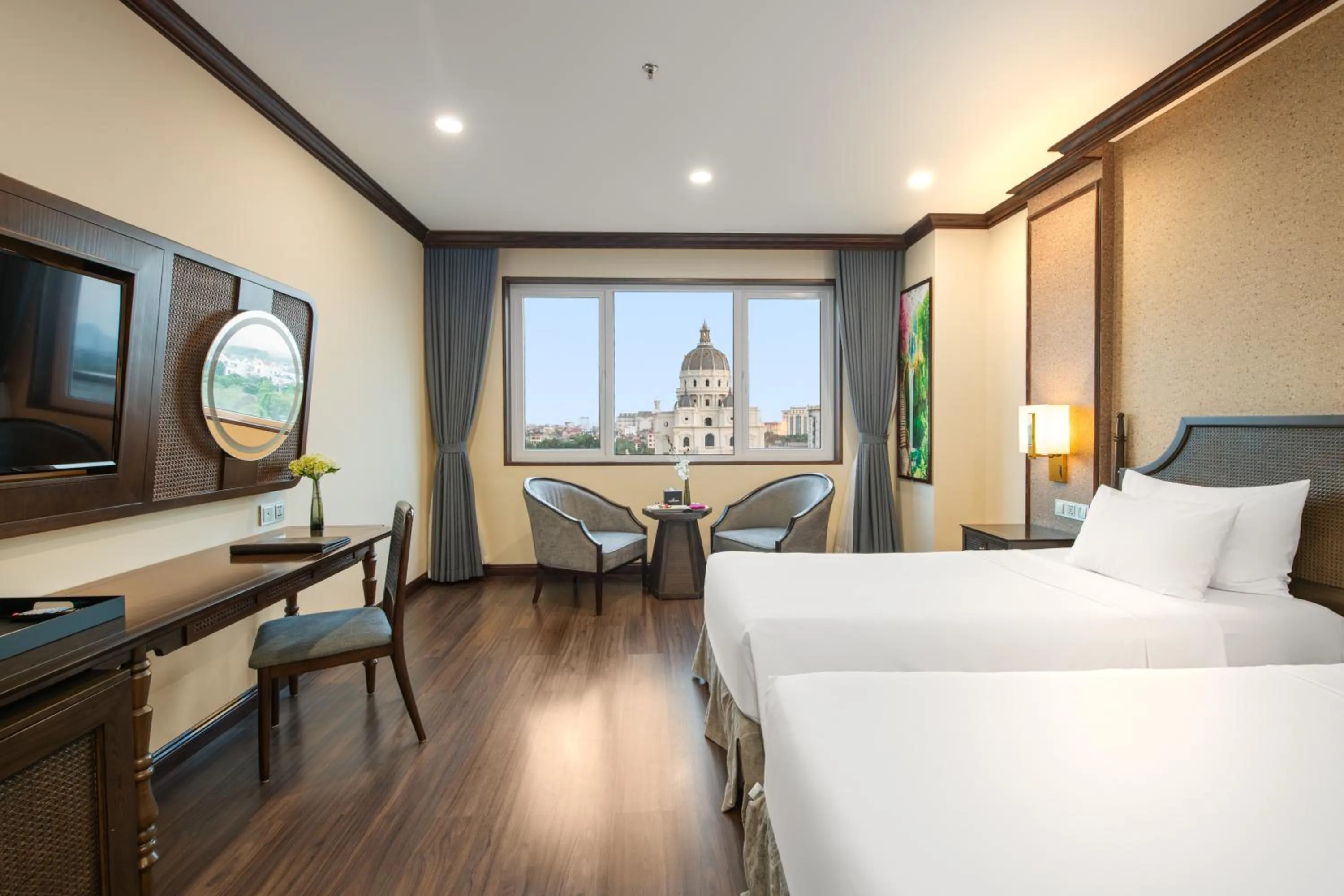 Bed in Ninh Binh Legend Hotel