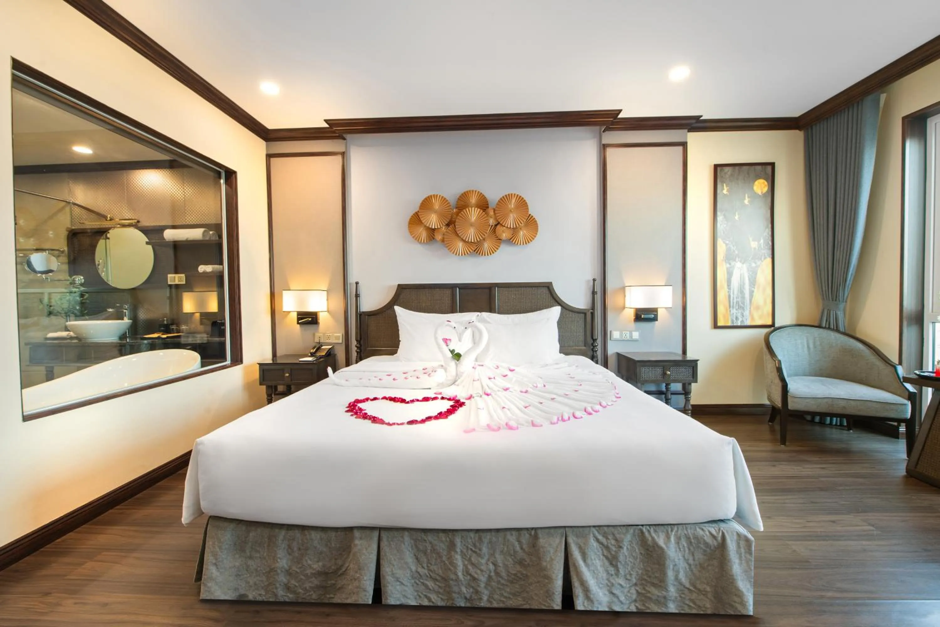 Bed in Ninh Binh Legend Hotel