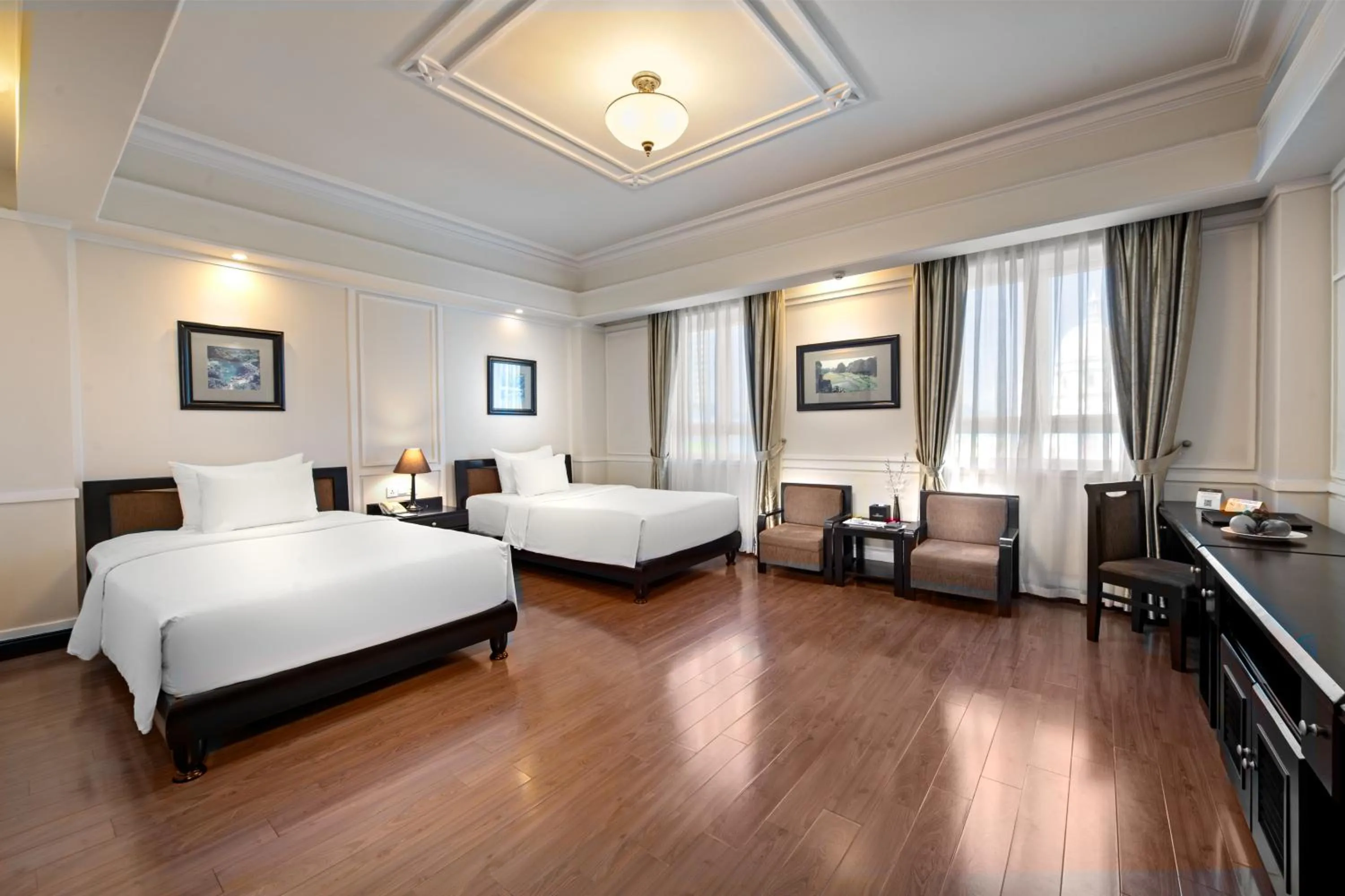 Bed in Ninh Binh Legend Hotel