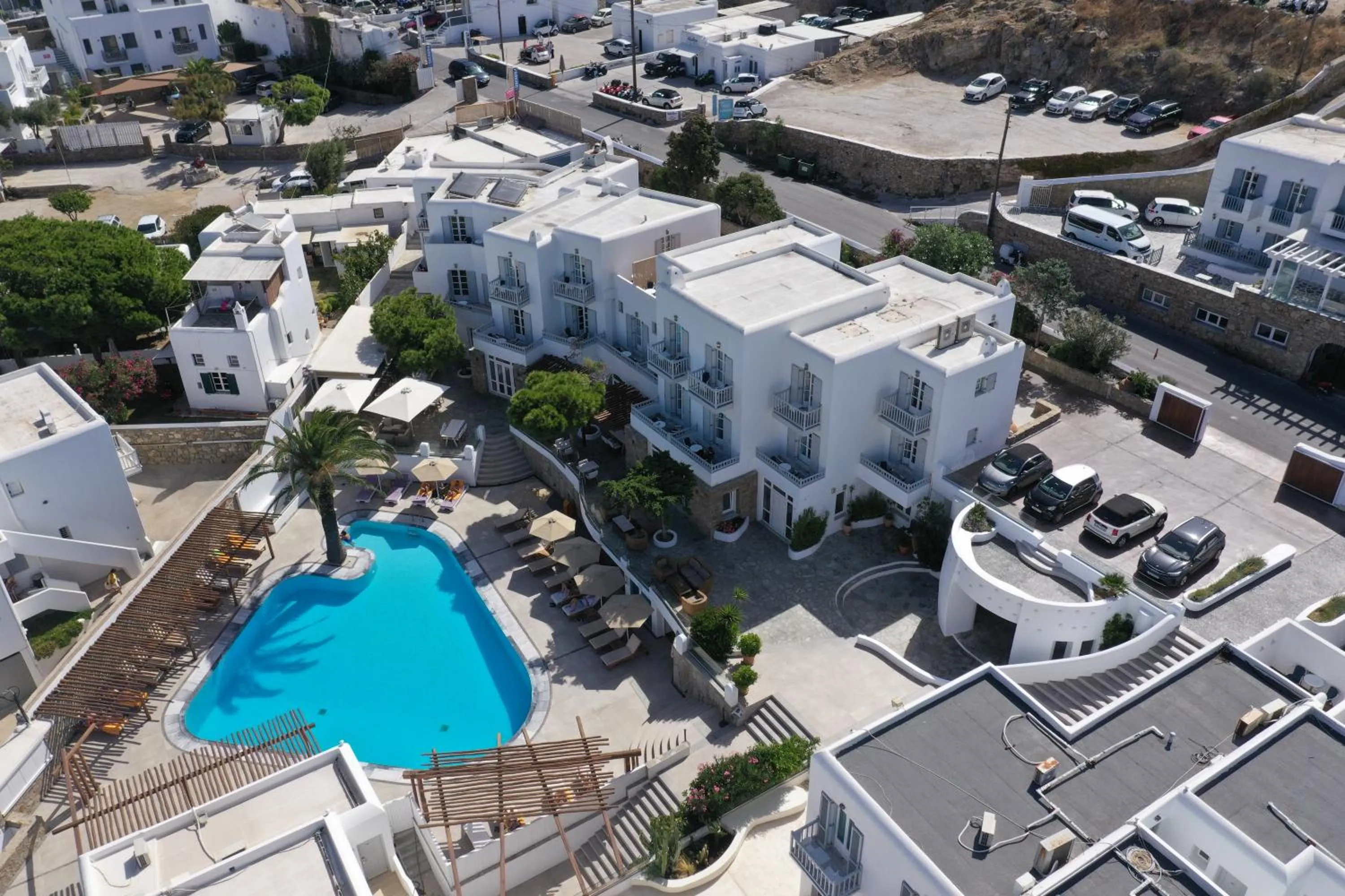 Property building in Poseidon Hotel Suites