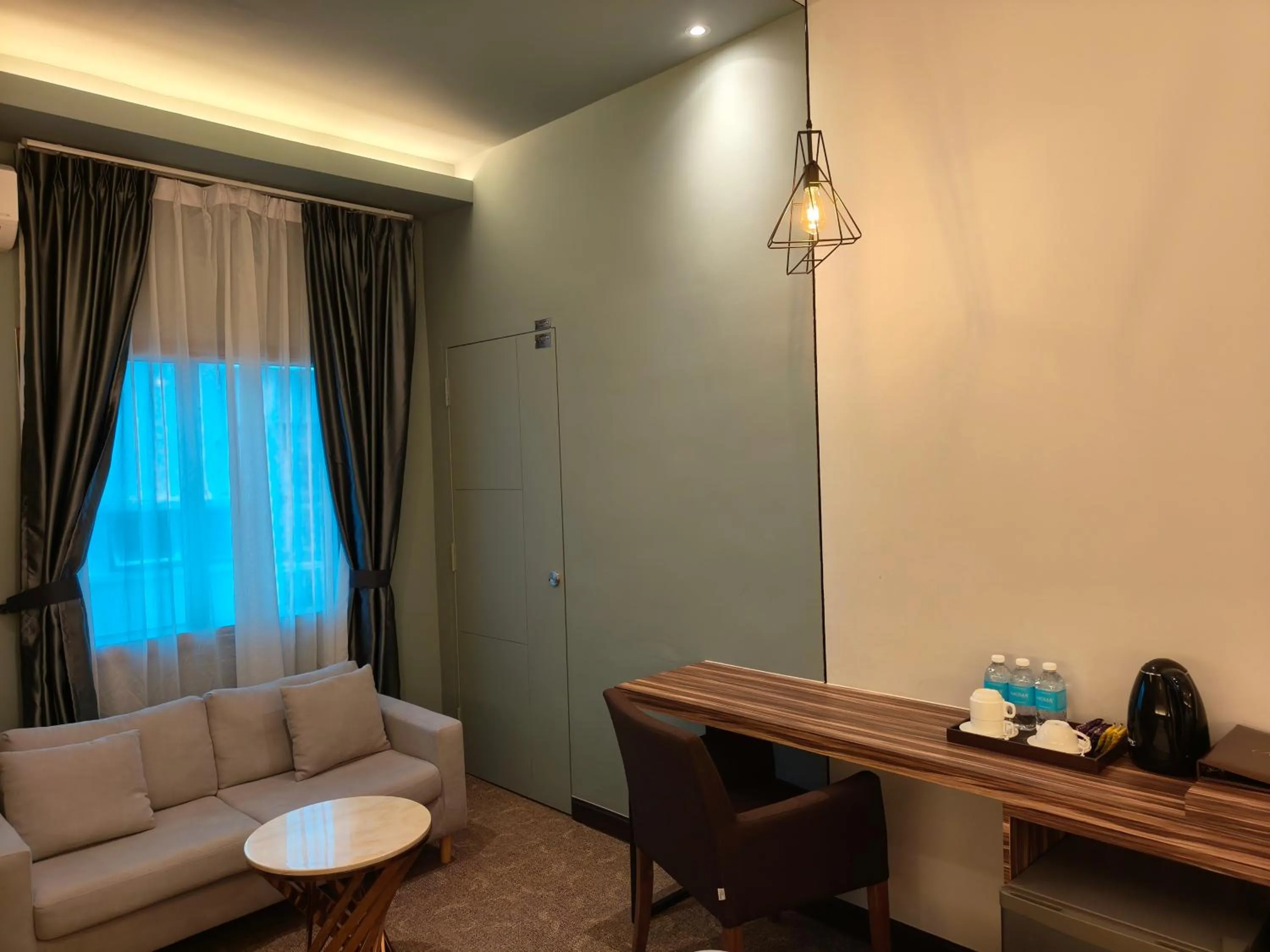 Seating area in Asiatic Hotel