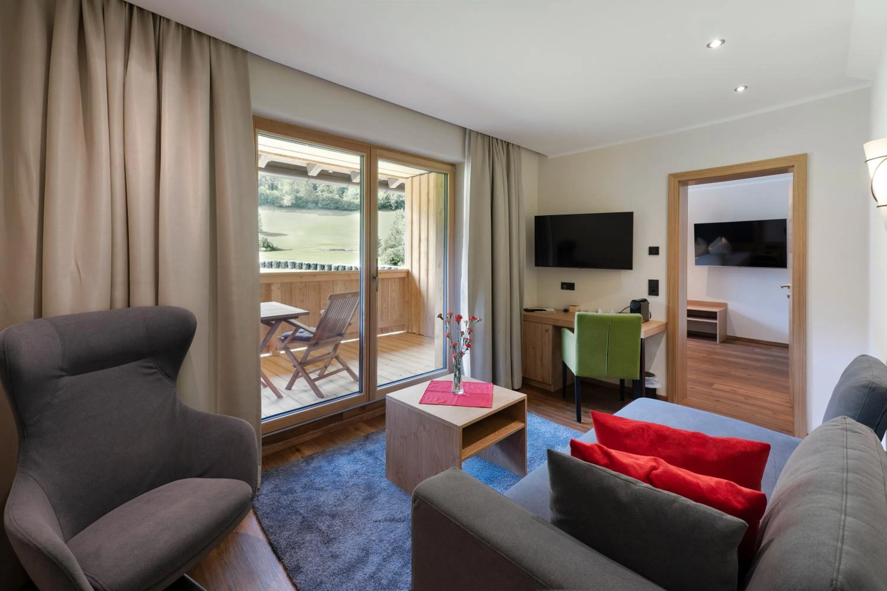 Seating area in Golf- und Sporthotel Moarhof