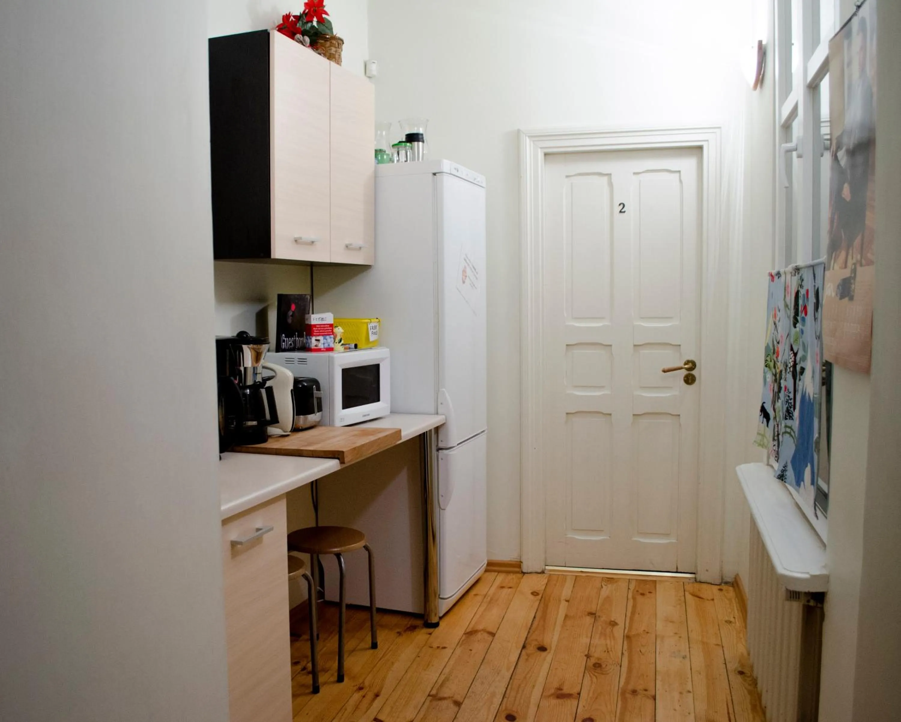 Kitchen or kitchenette in Red Nose Hostel with Self-Check In