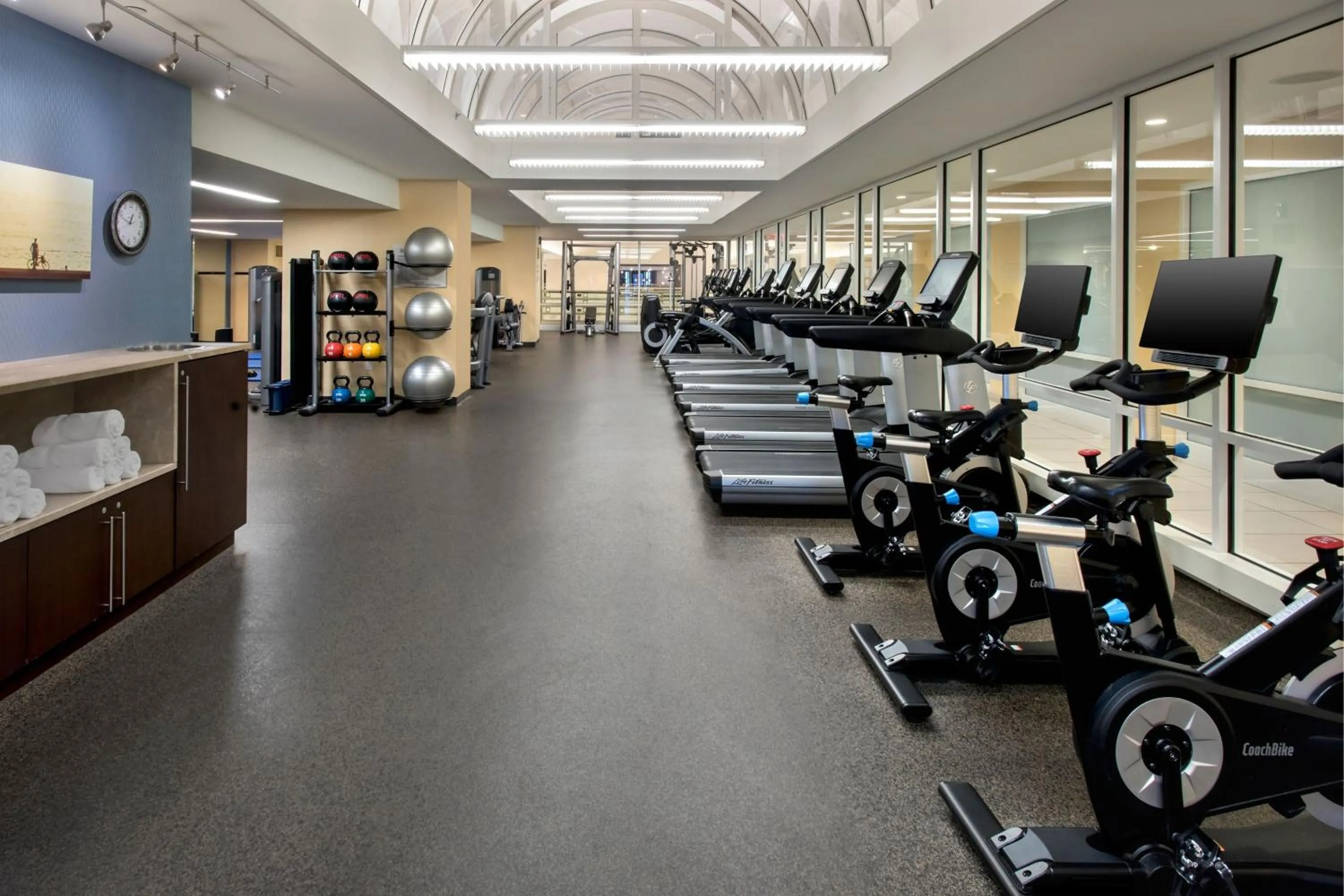Fitness centre/facilities in Boston Marriott Long Wharf