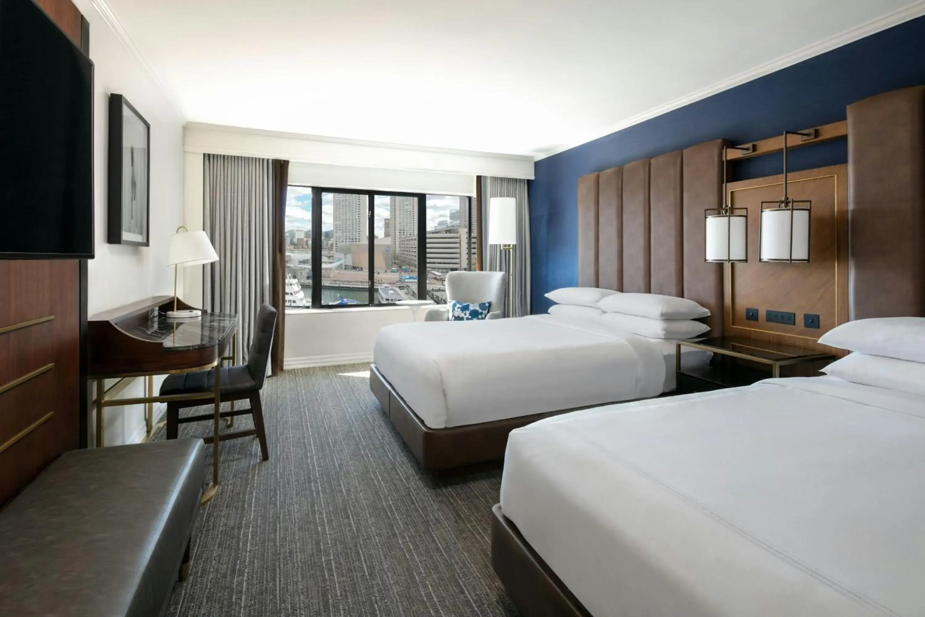 Wharf View 2 Queens Room, Guest room, 2 Queen (Hearing Accessible) in Boston Marriott Long Wharf Wharf View 2 Queens Room, Guest room, 2 Queen (Hearing Accessible) in Boston Marriott Long Wharf