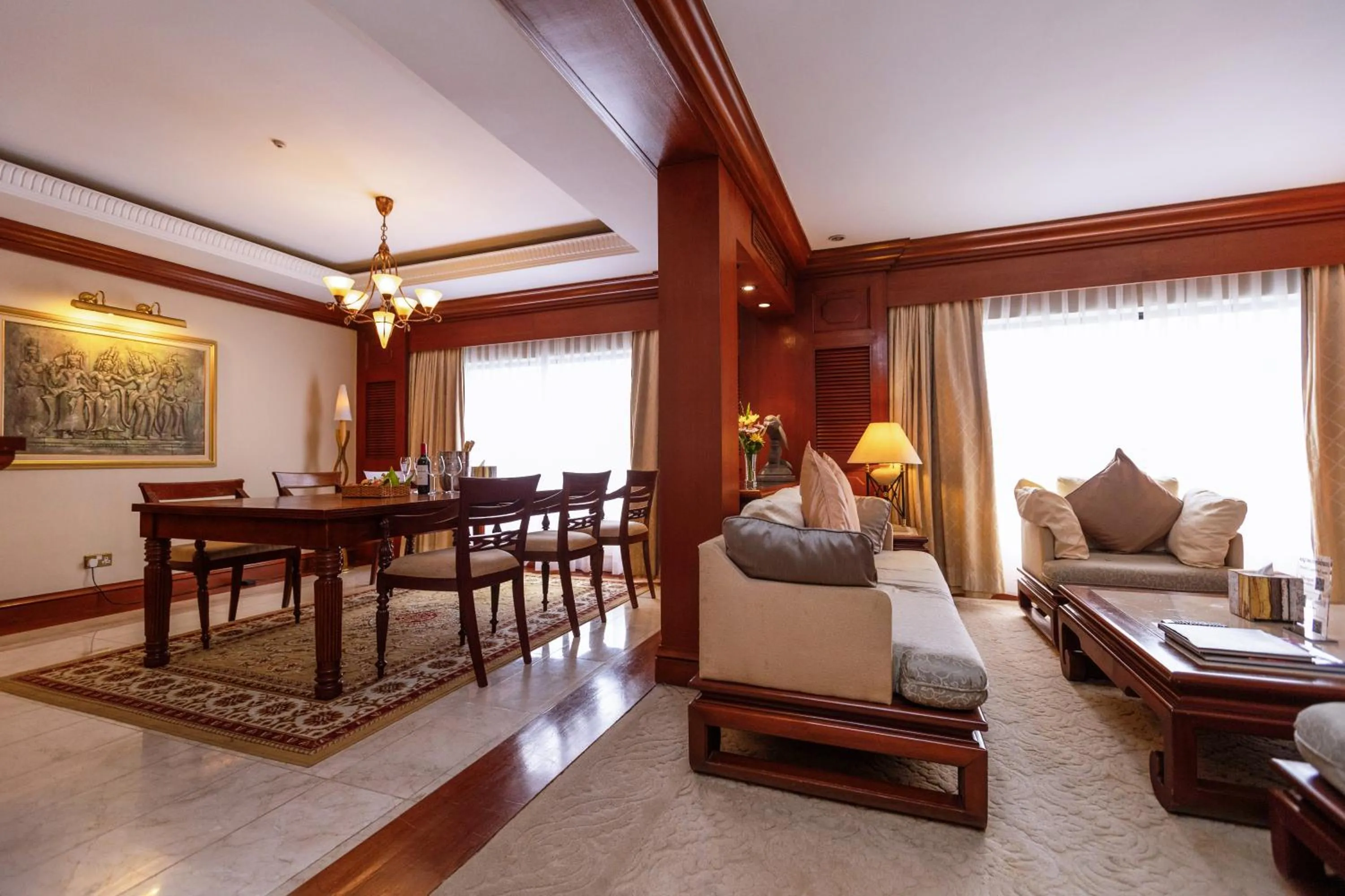 Living room in Hotel Cambodiana