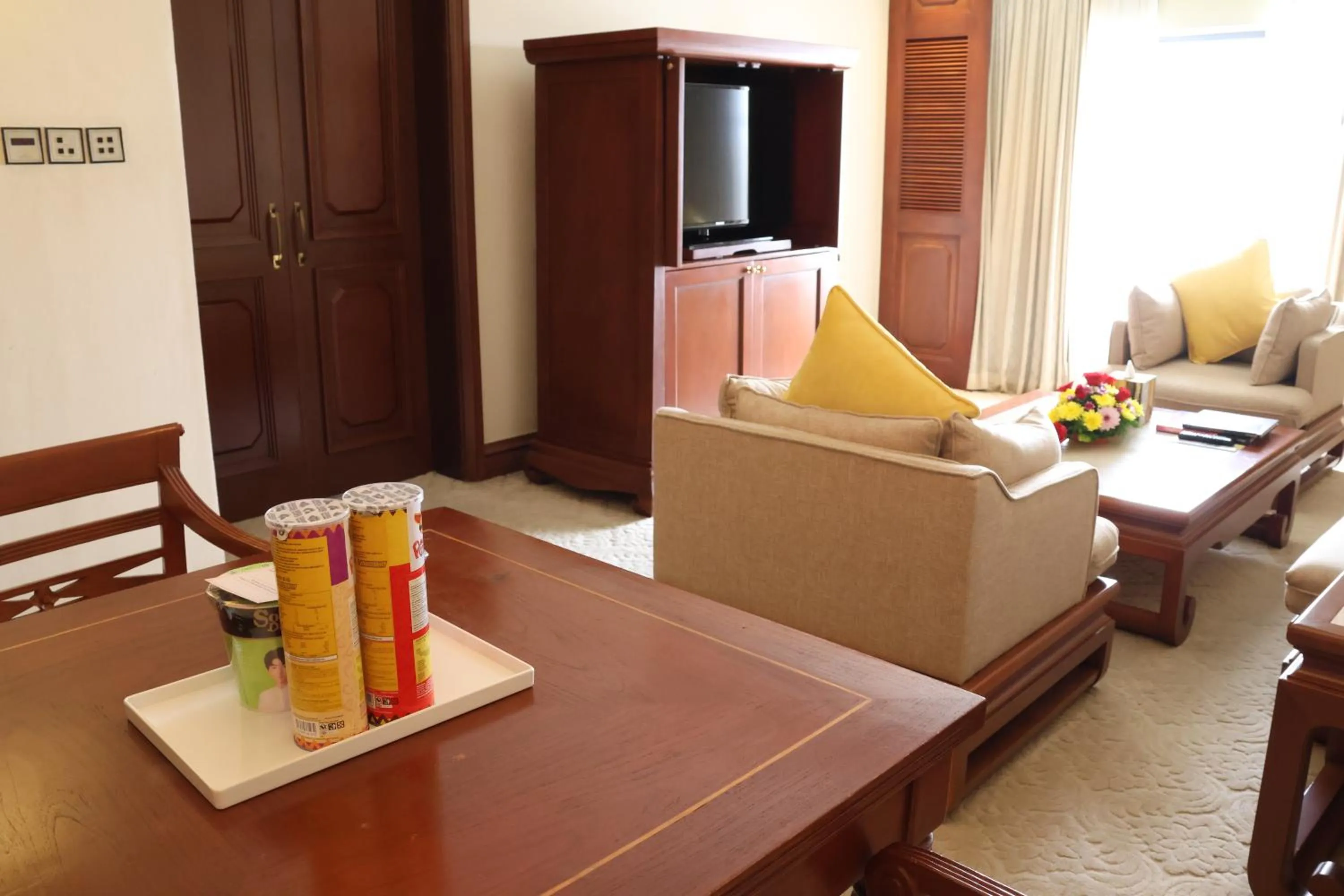 Living room in Hotel Cambodiana