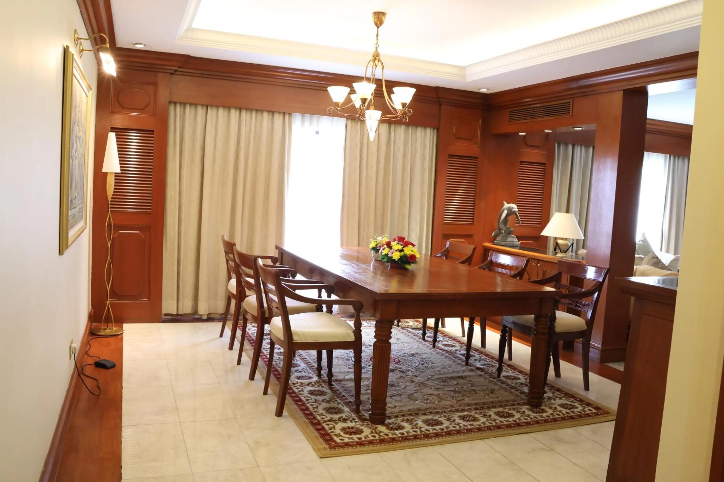 Dining area in Hotel Cambodiana