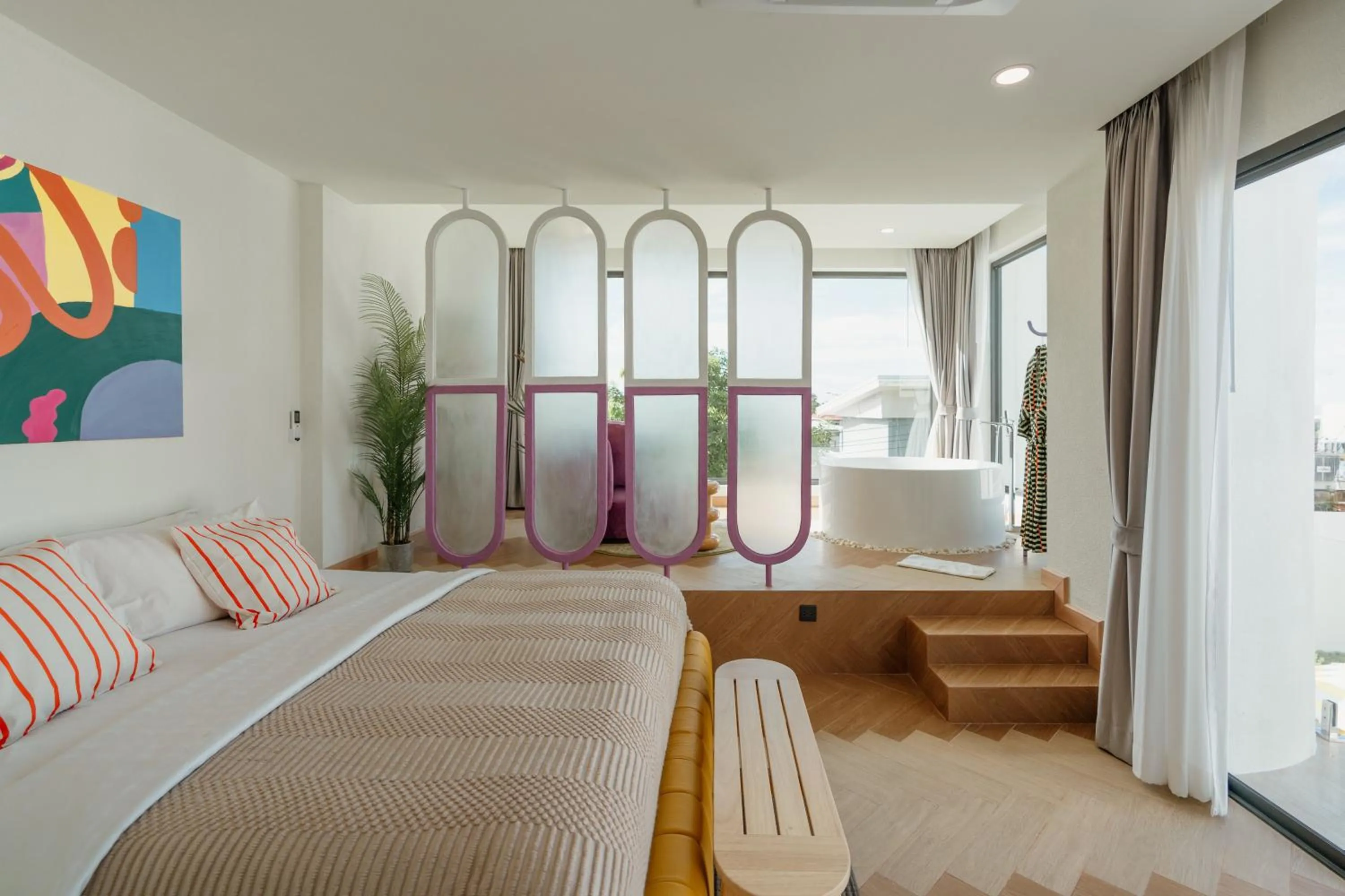 Bed in Maldives Beach Resort