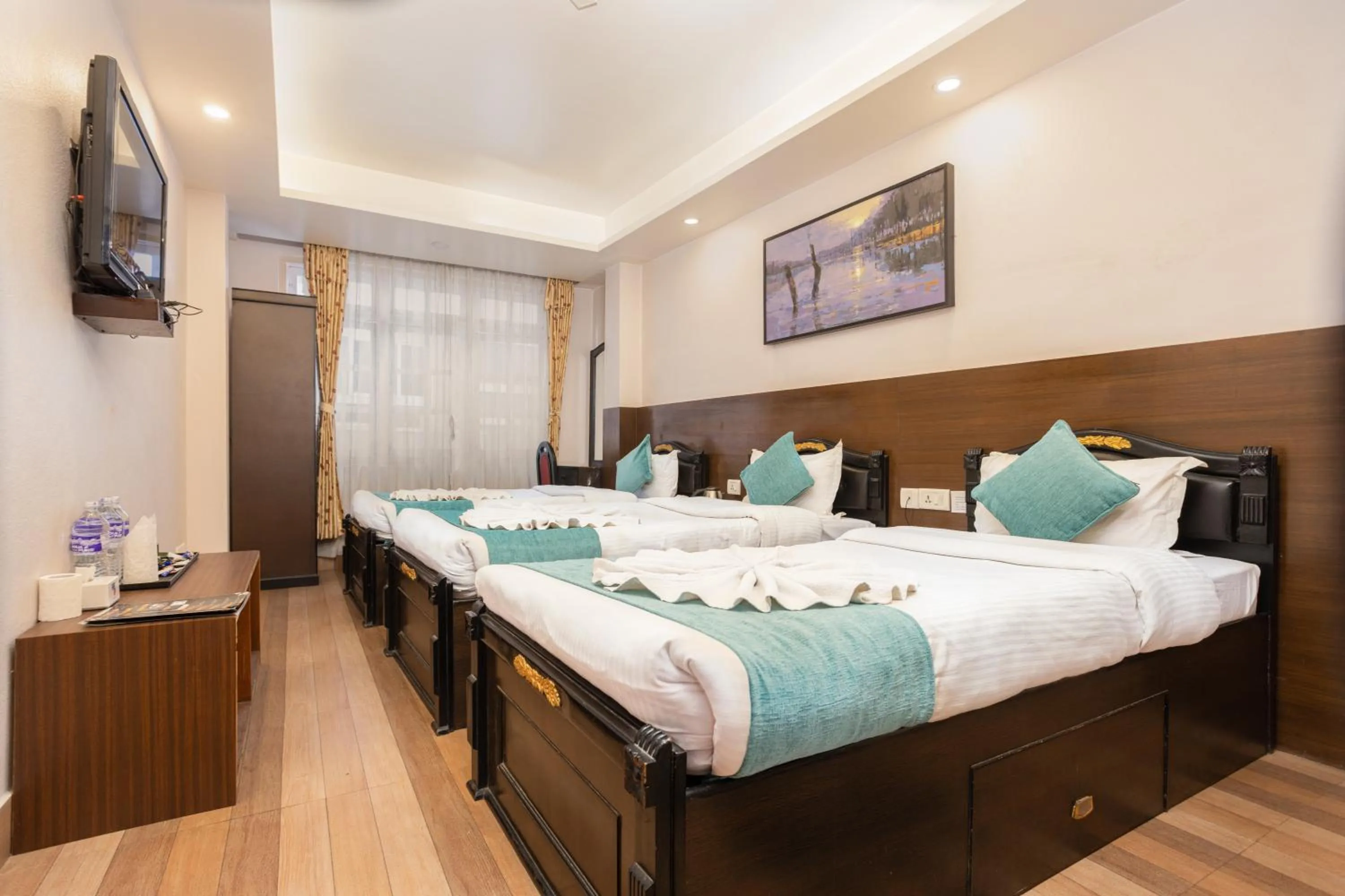 Bed in Greatwall International Hotel