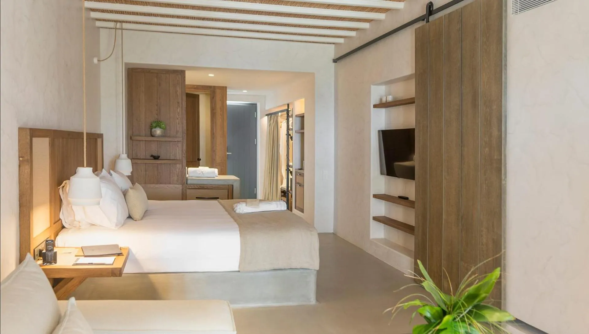 Area and facilities, Bed in Branco Mykonos