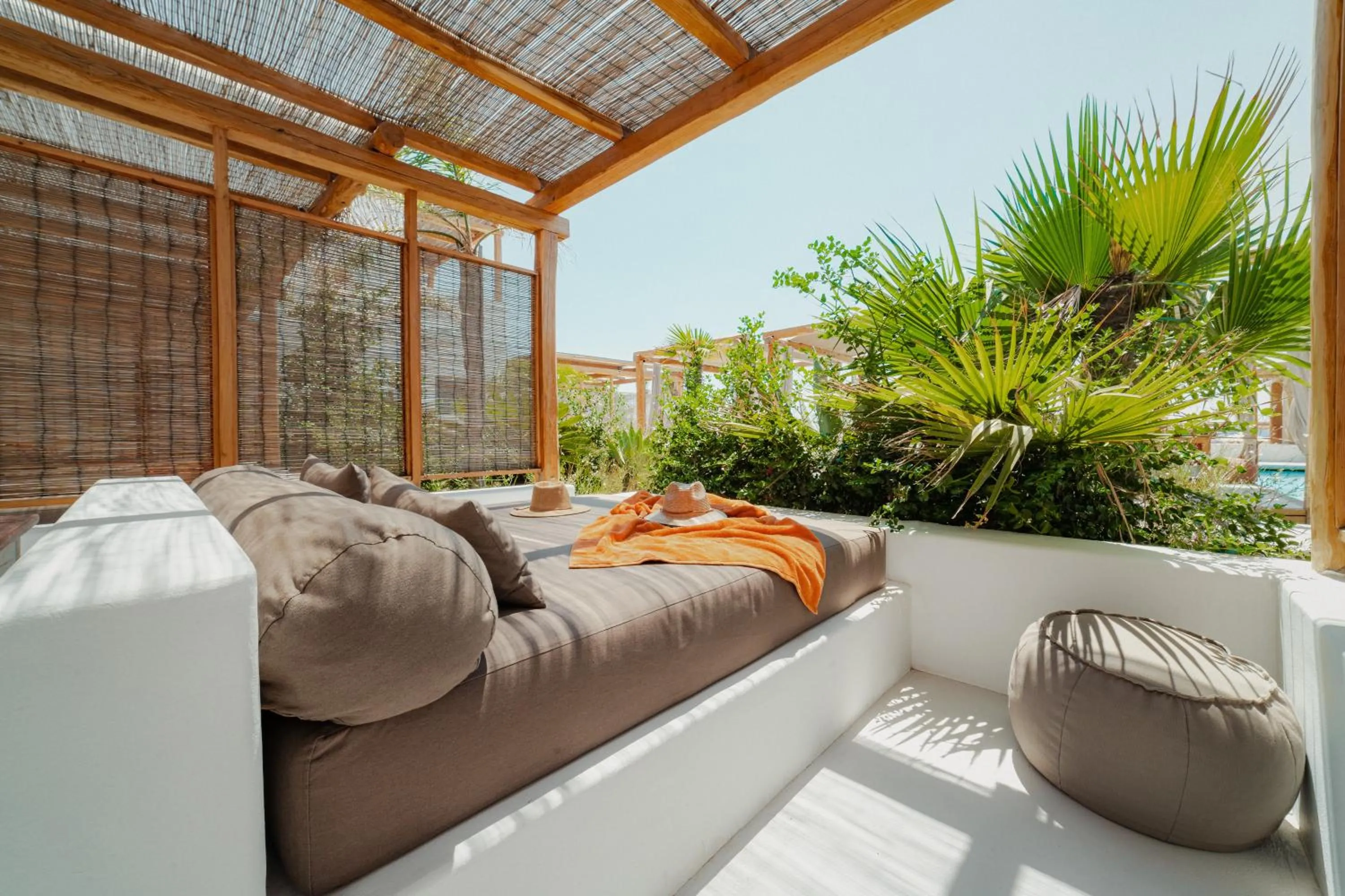 Seating area in Branco Mykonos