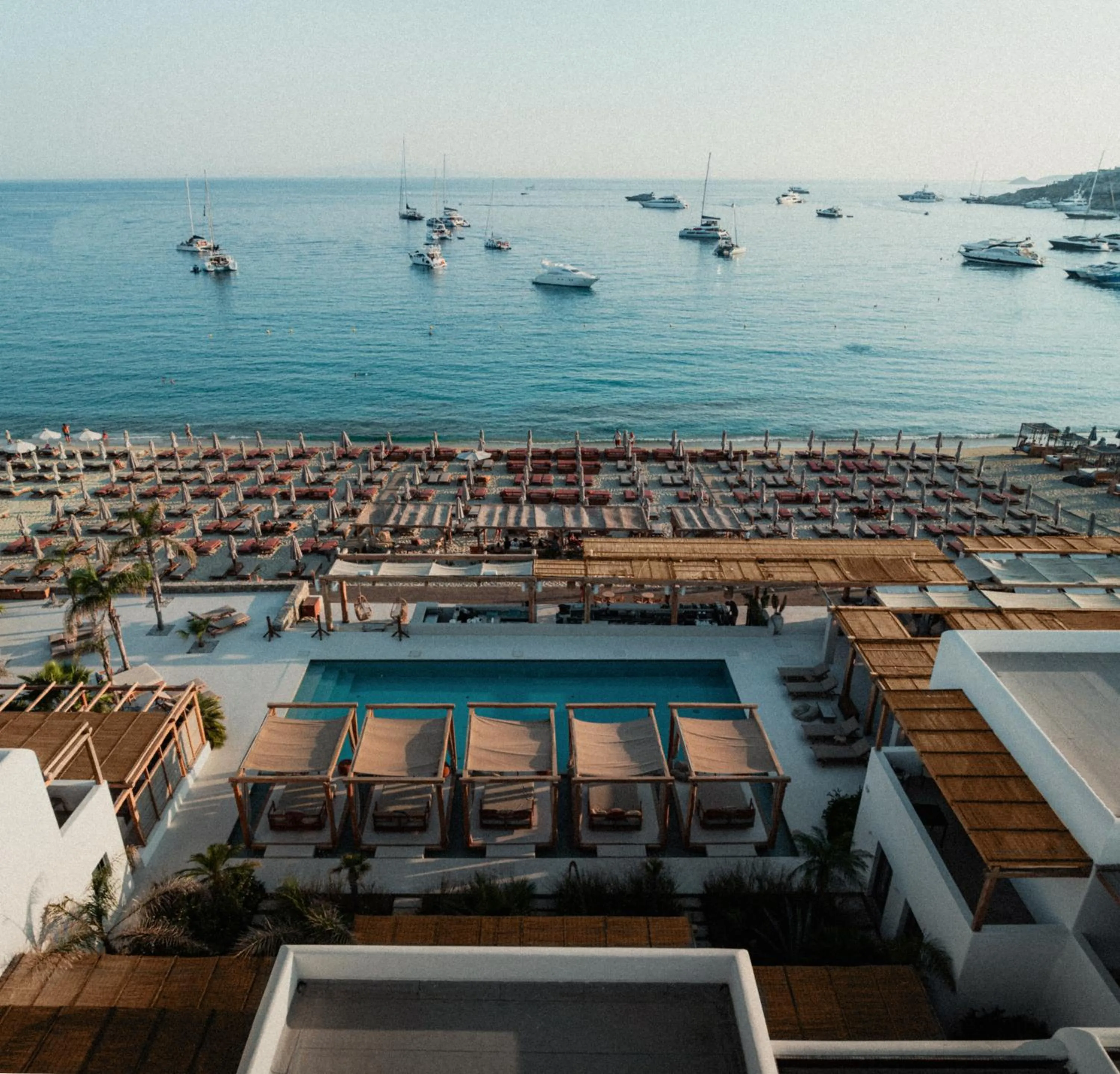 Pool view in Branco Mykonos