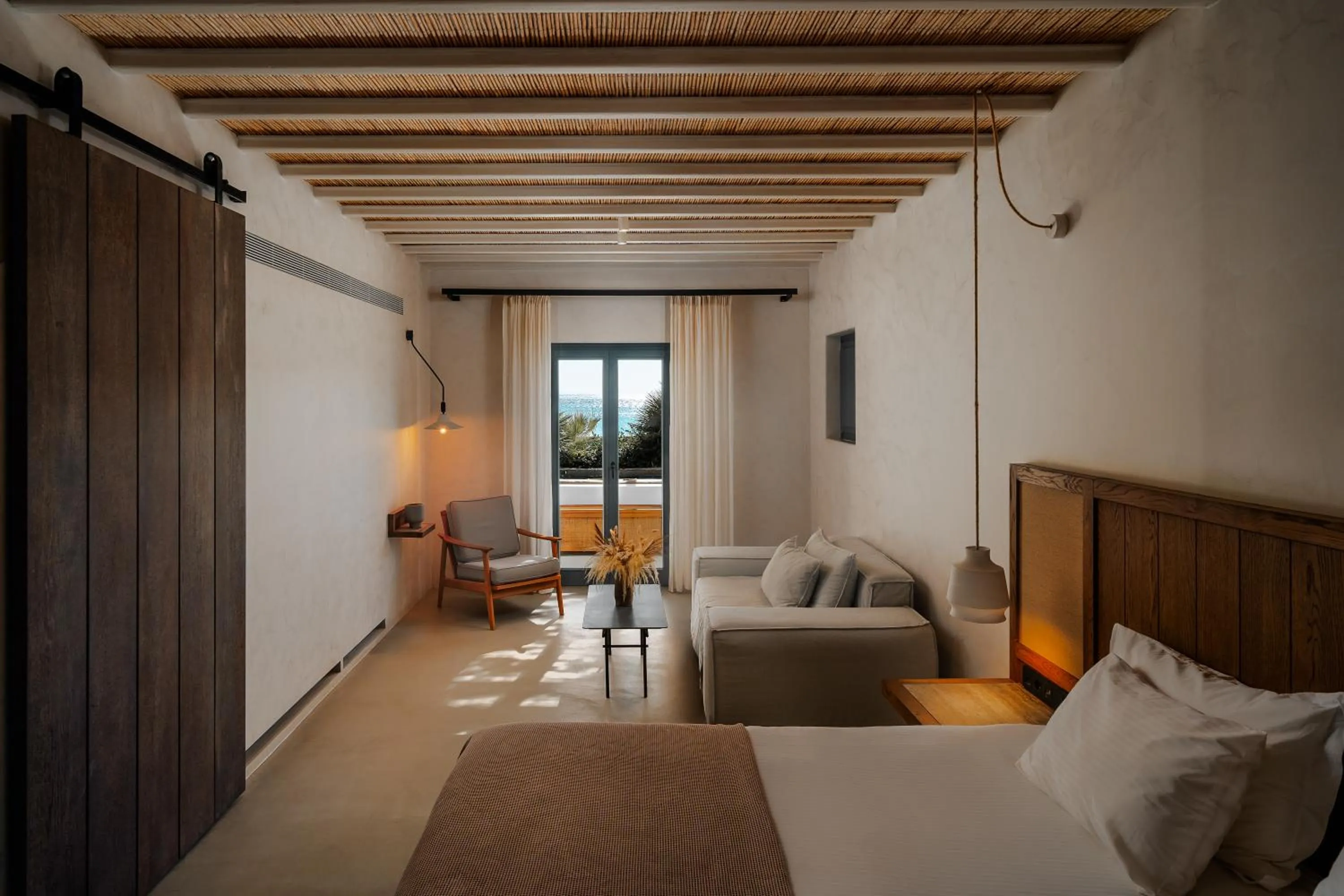 Bedroom, Bed in Branco Mykonos