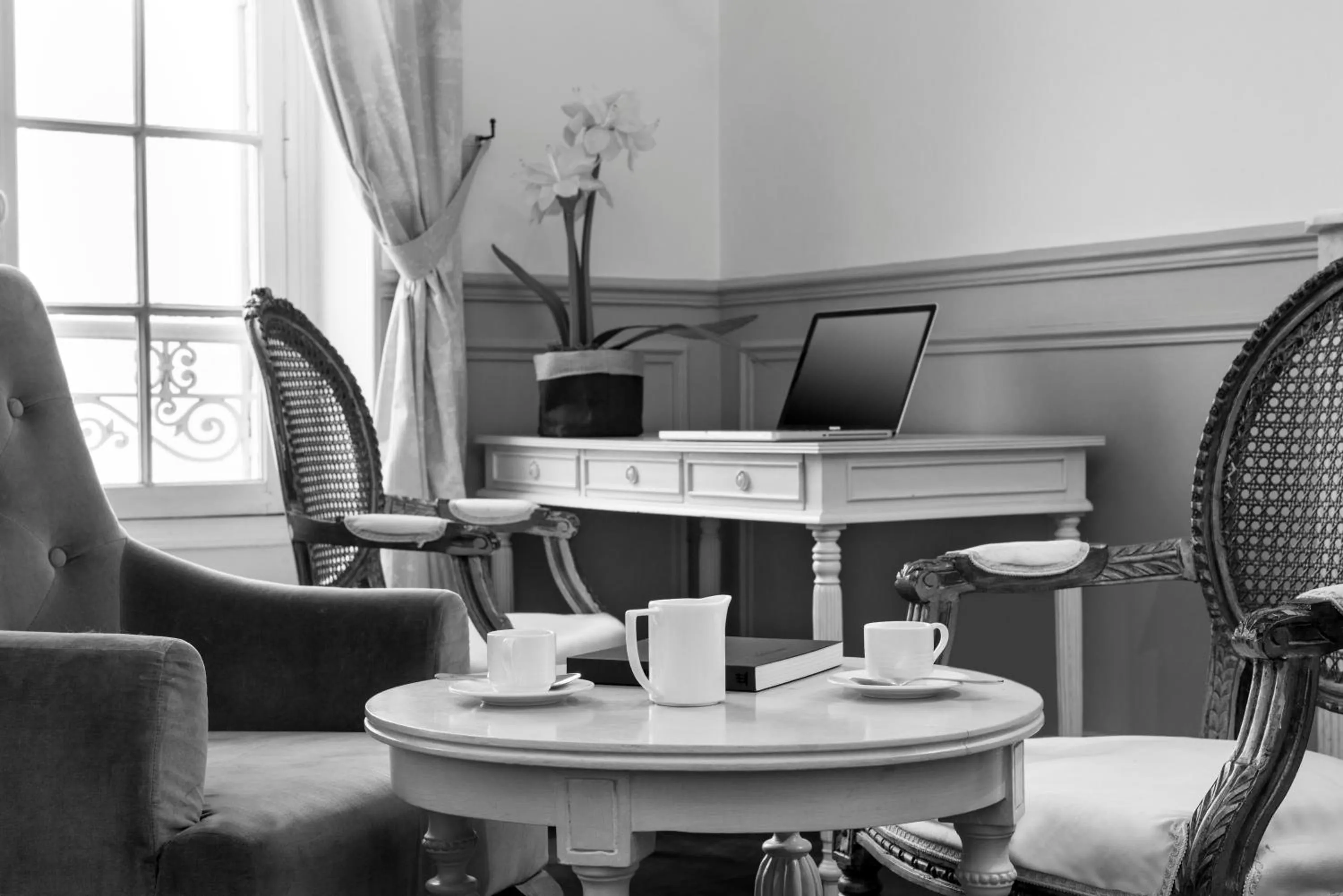 Living room in Hôtel Château de l'Hermitage