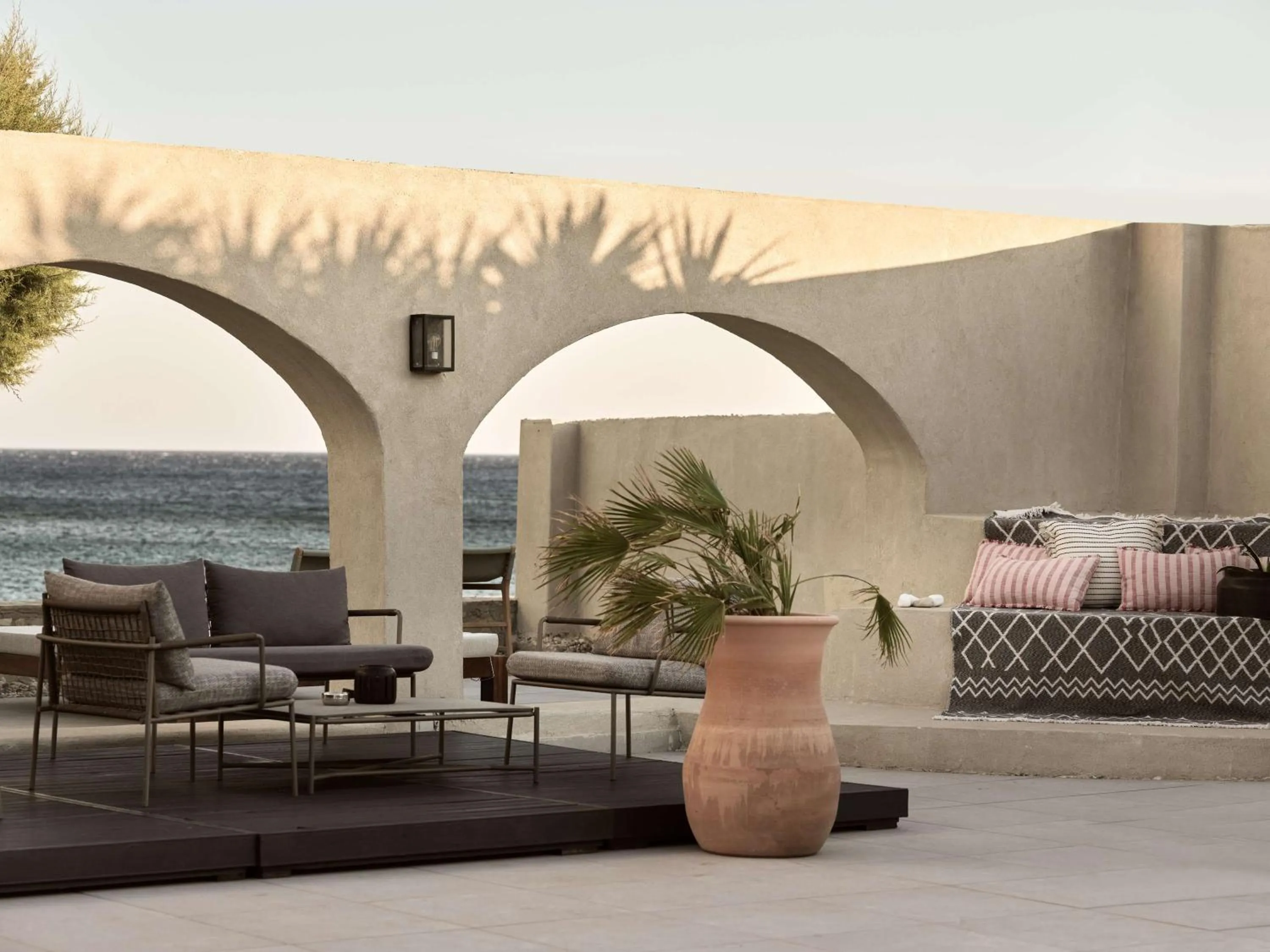 Patio in Numo Ierapetra Beach Resort Crete, Adults only, Curio Collection Hilton