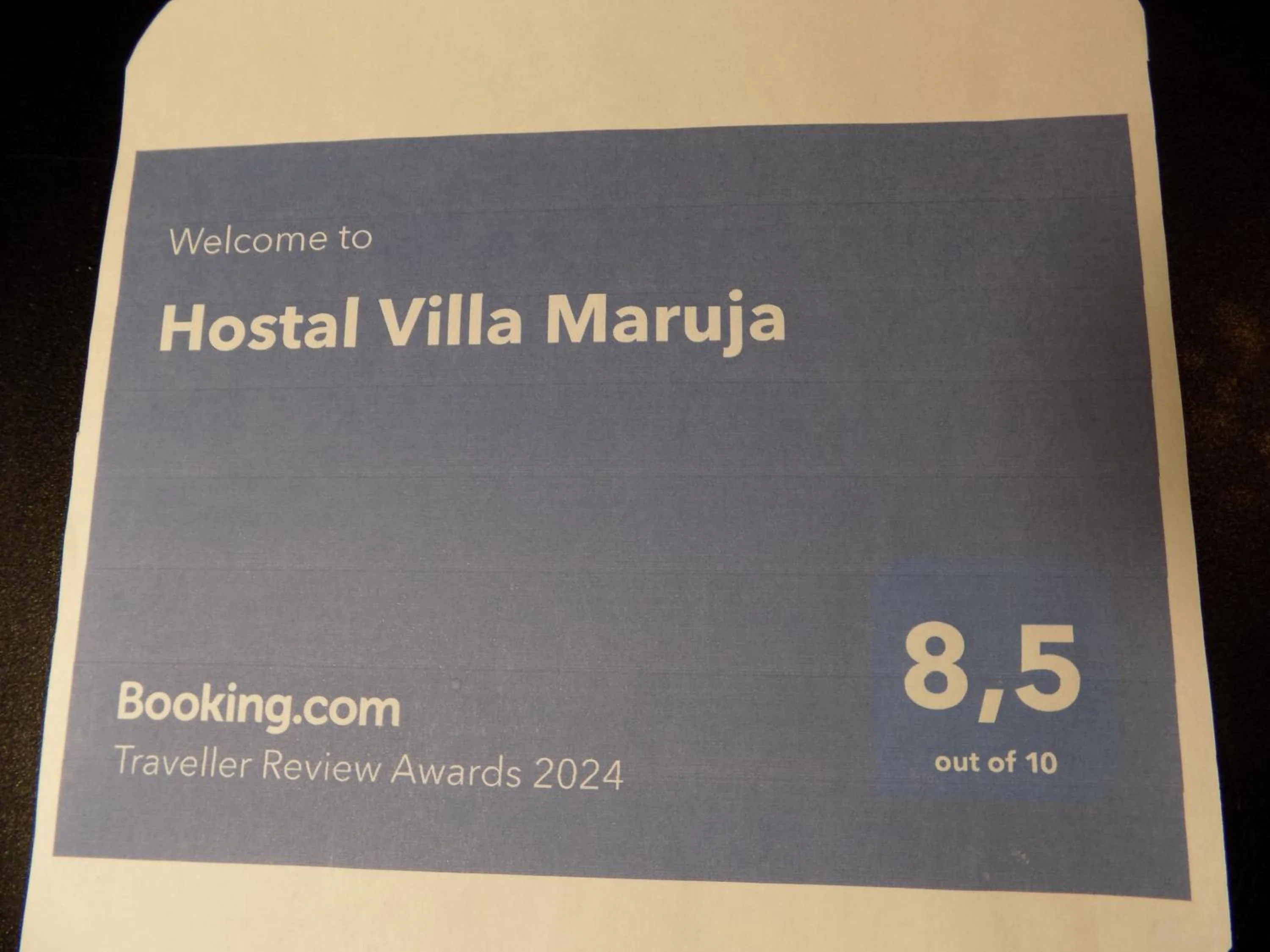 Certificate/Award in Hostal Villa Maruja