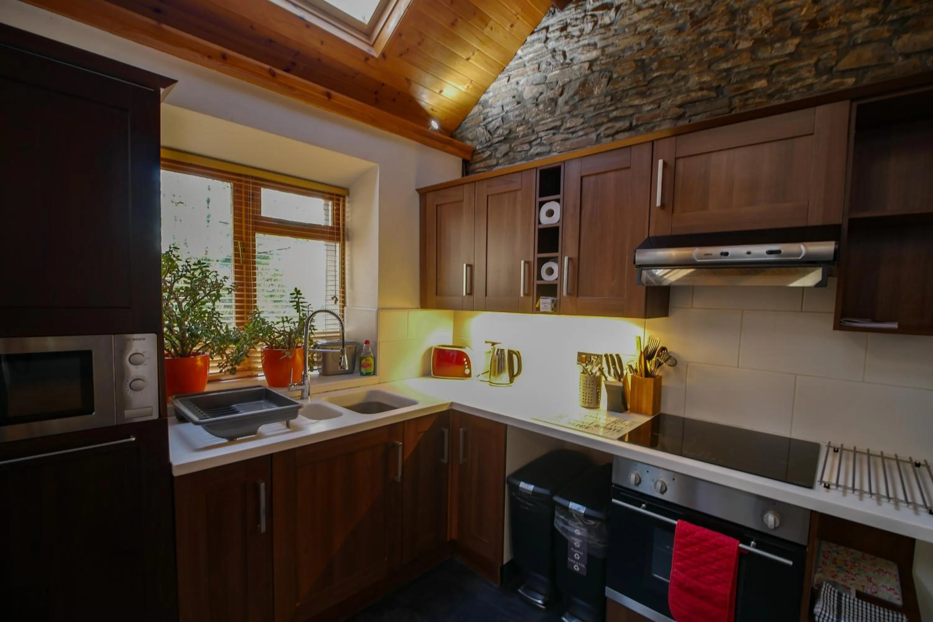 Kitchen or kitchenette in Beili Glas Cottage