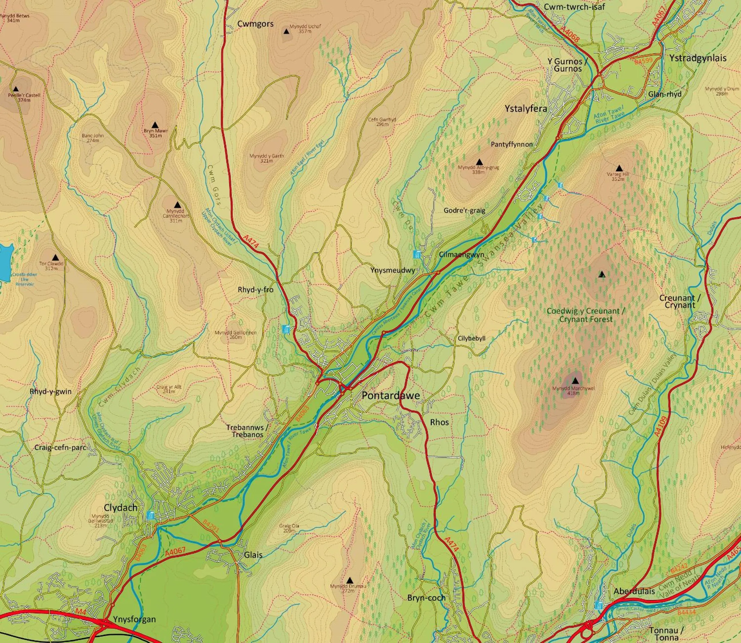 Natural landscape in Beili Glas Cottage