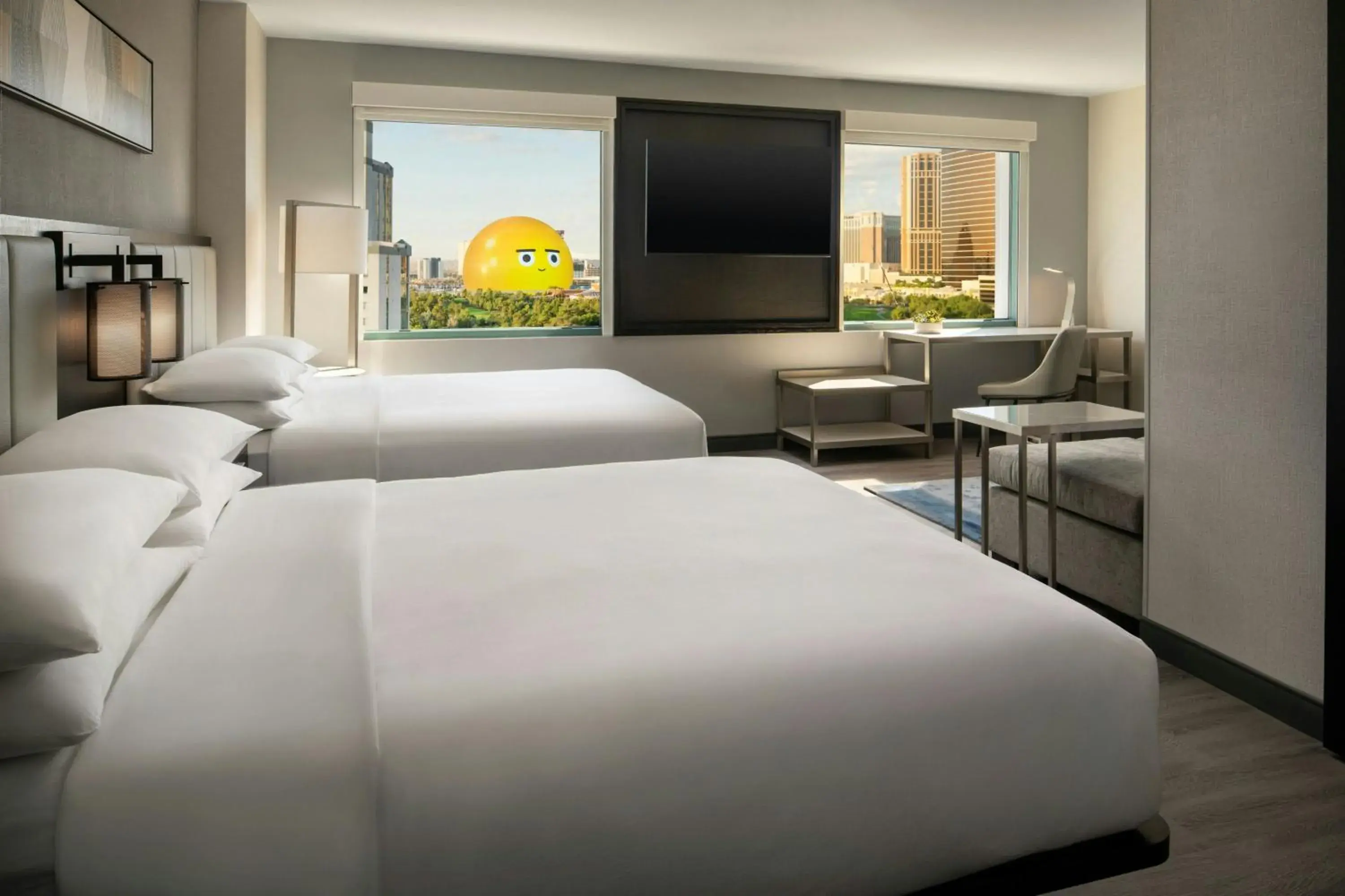 Guest room, 2 Queen, Sphere view in Las Vegas Marriott Guest room, 2 Queen, Sphere view in Las Vegas Marriott