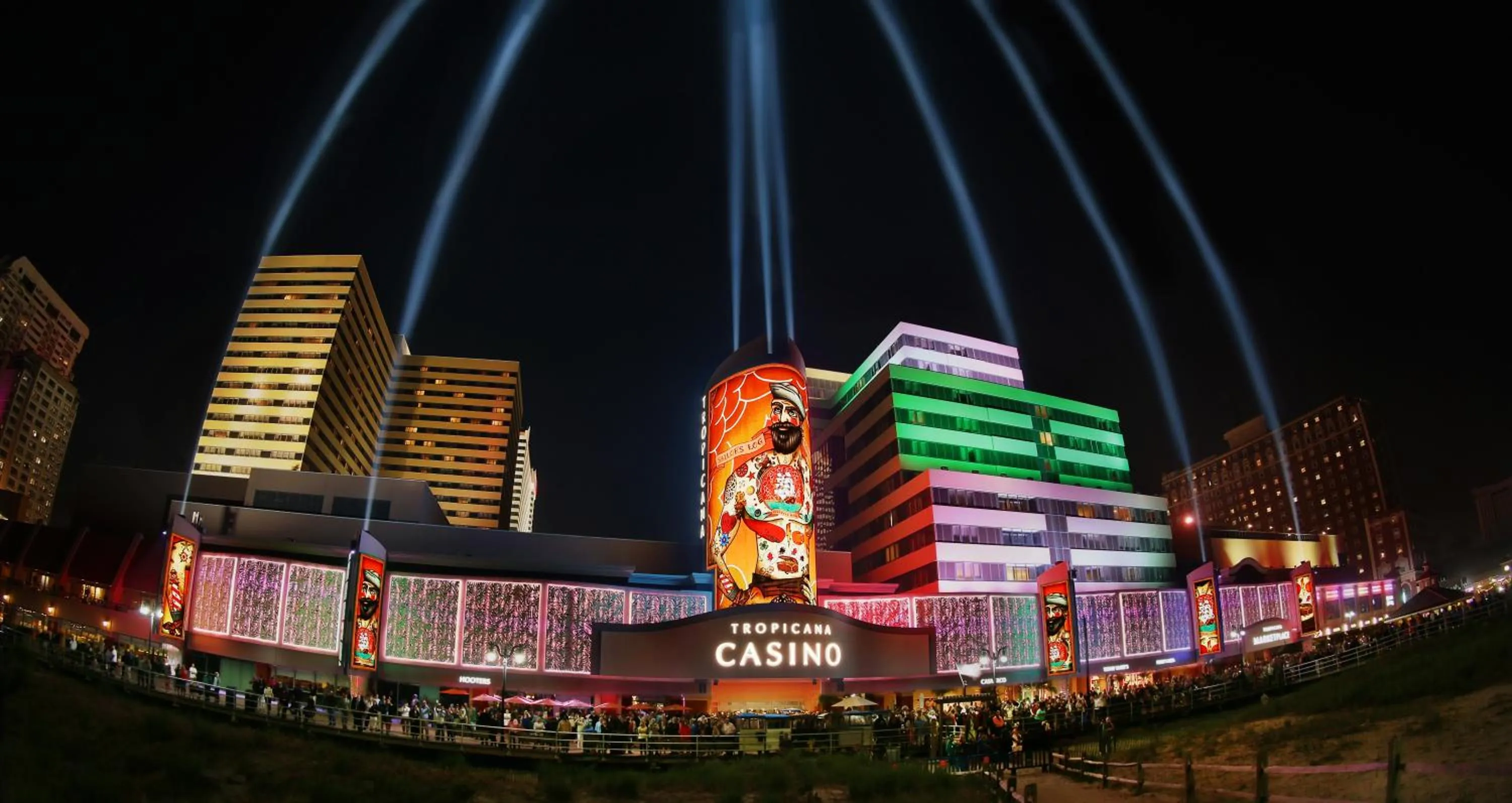 Facade/entrance in Tropicana Atlantic City, A Caesars Destination