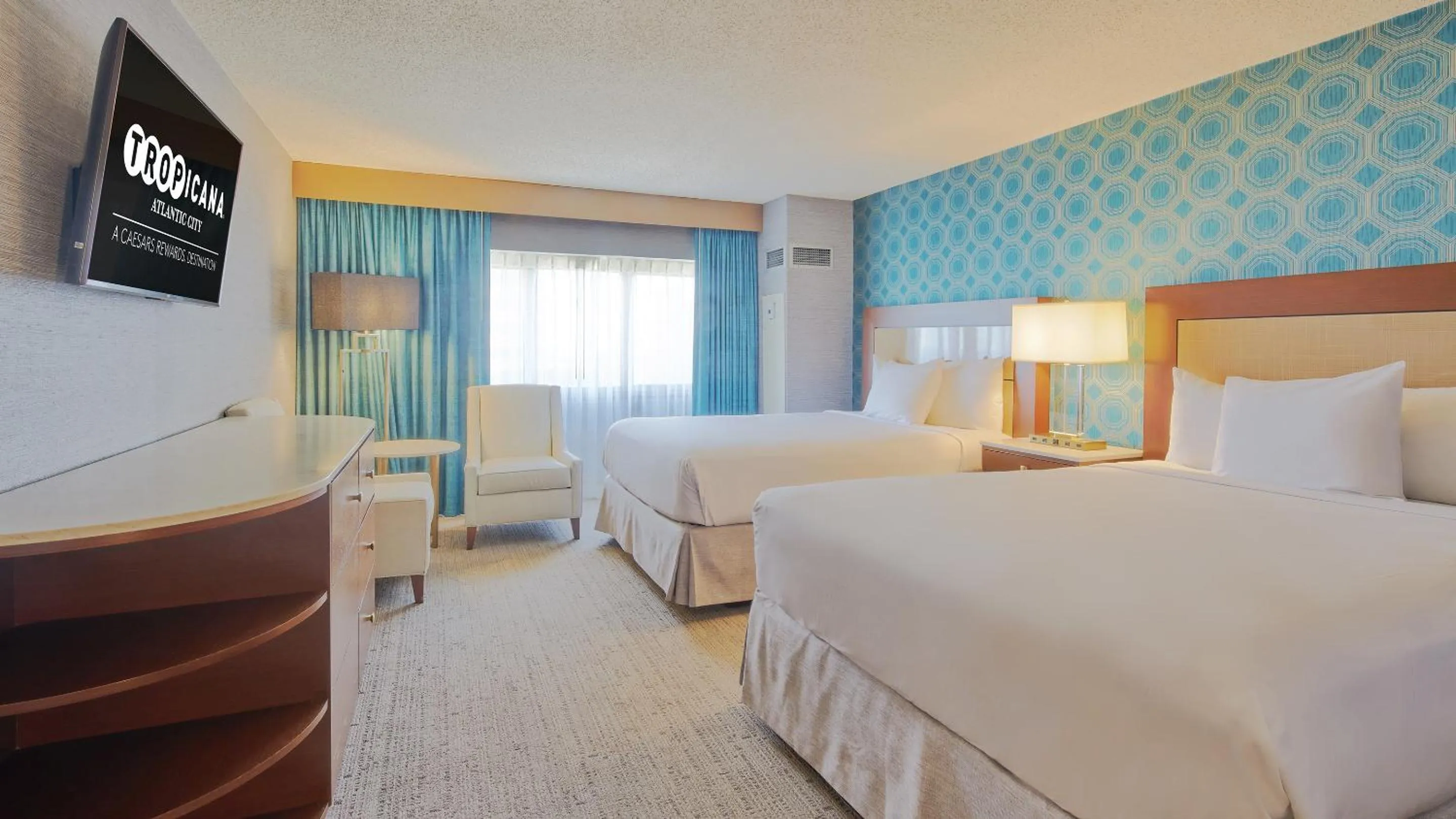 Photo of the whole room, Bed in Tropicana Atlantic City, A Caesars Destination