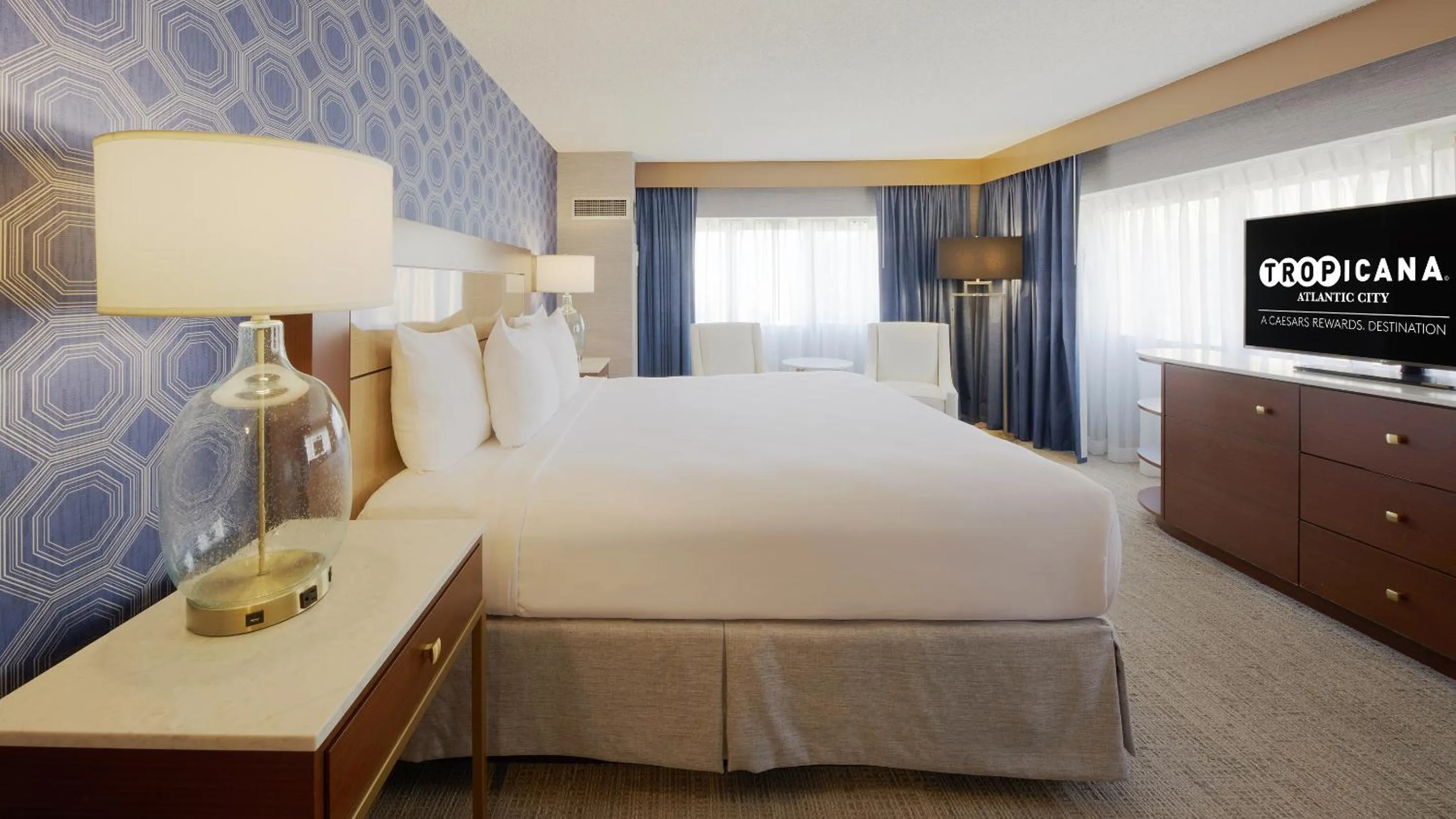 Photo of the whole room, Bed in Tropicana Atlantic City, A Caesars Destination