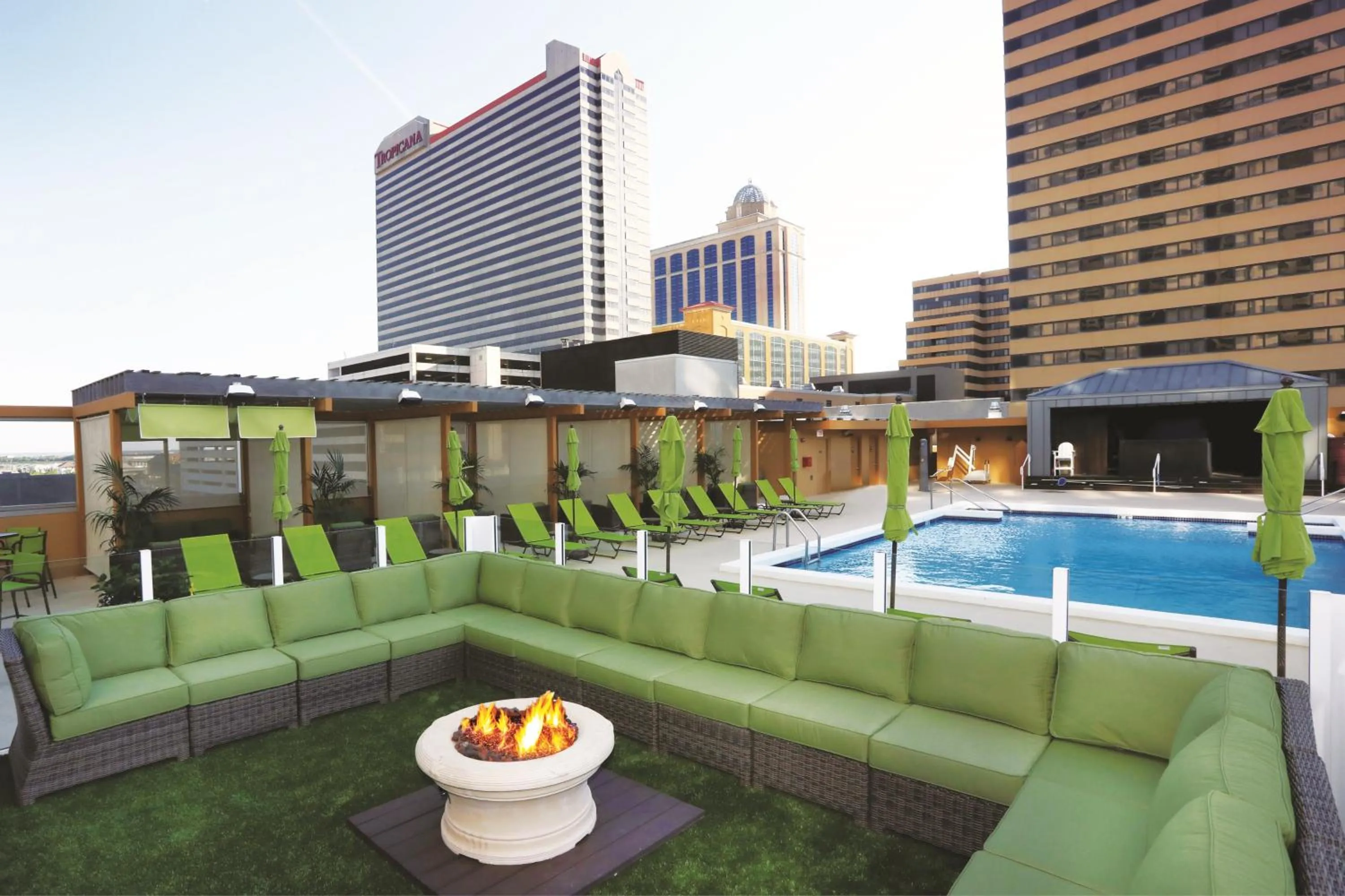 Swimming pool in Tropicana Atlantic City, A Caesars Destination