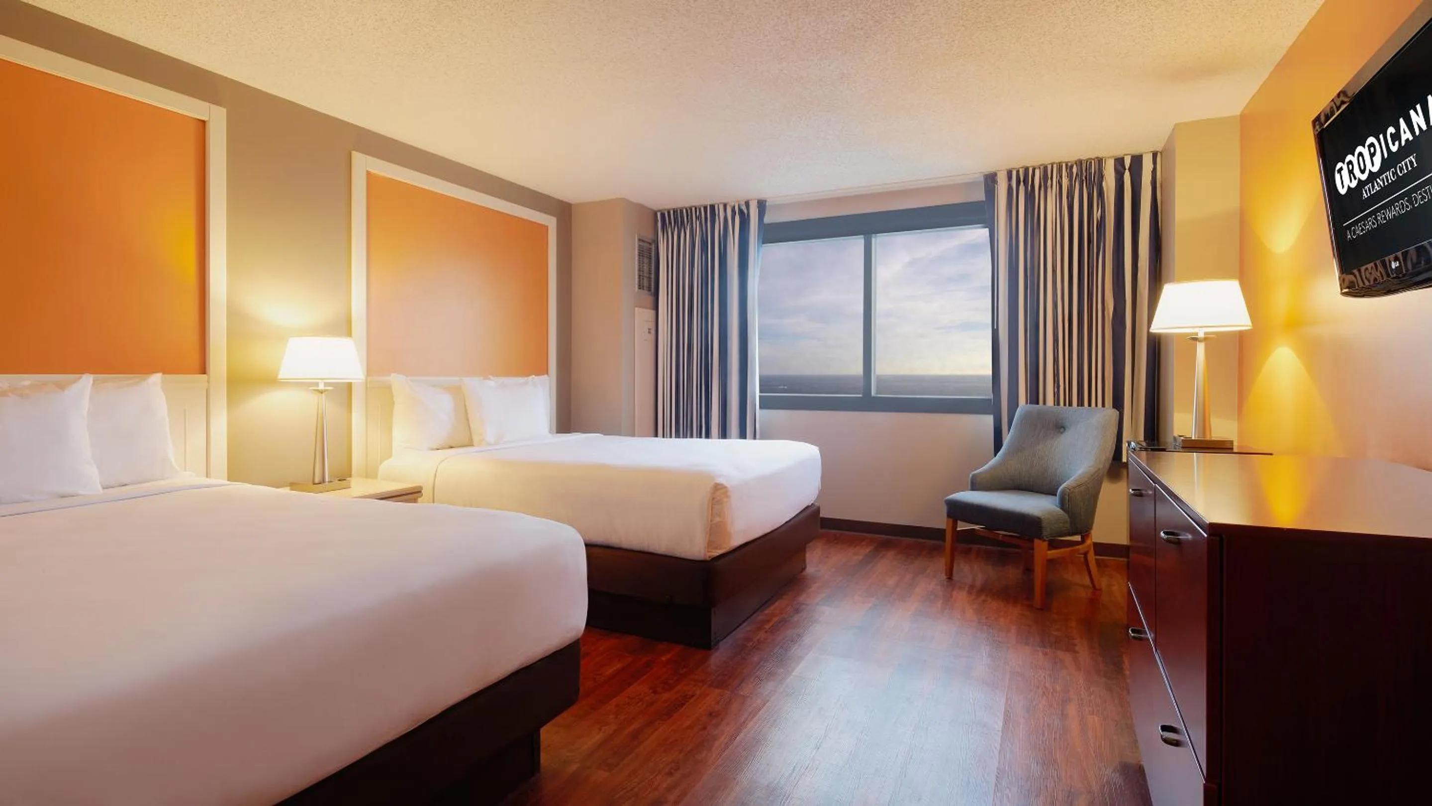 Photo of the whole room, Bed in Tropicana Atlantic City, A Caesars Destination