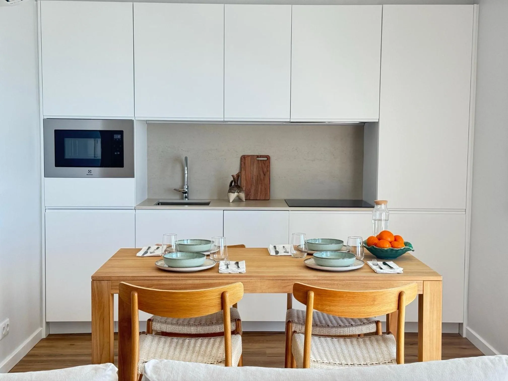Kitchen or kitchenette in Apartamentos Rossio Mar
