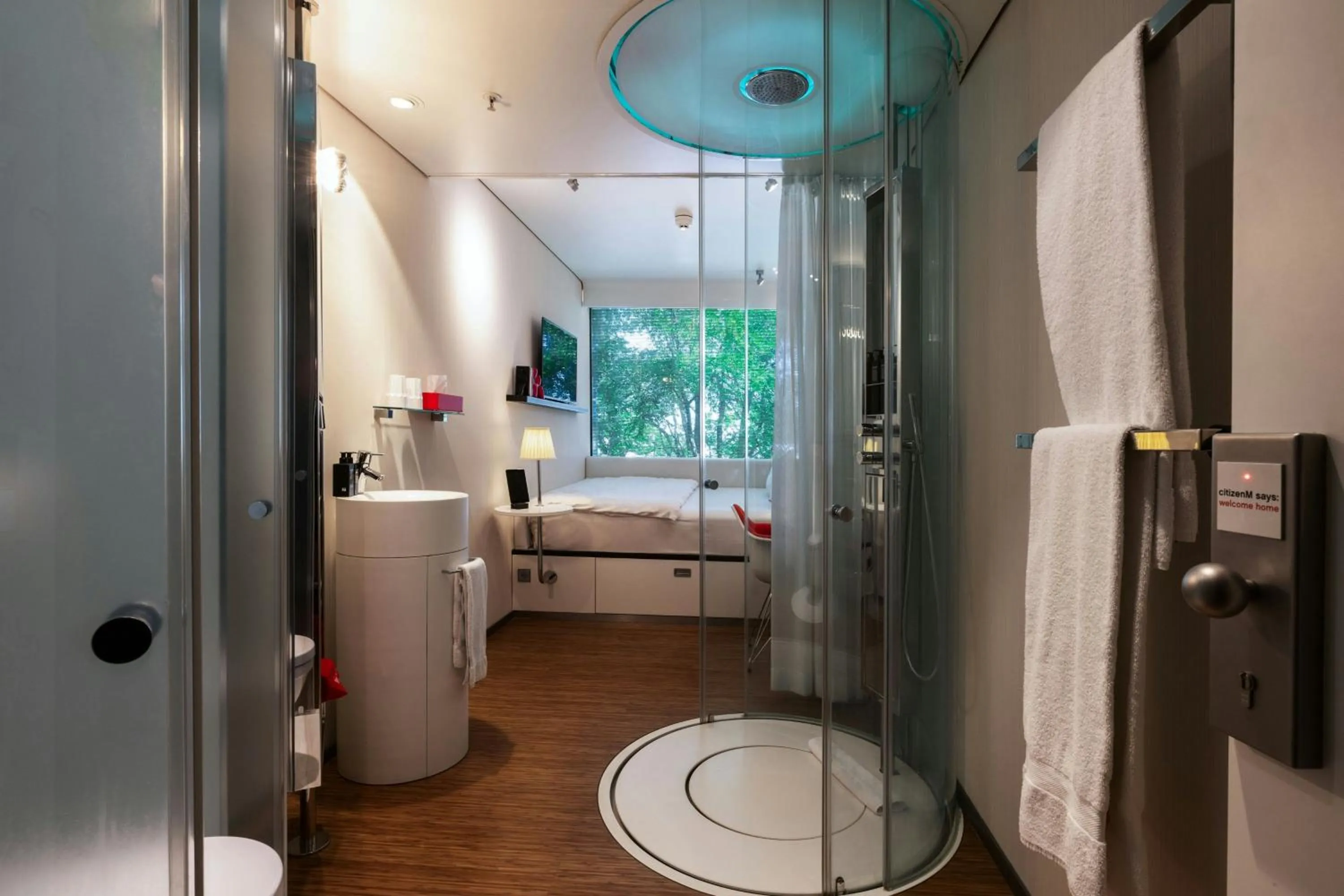 Bedroom in citizenM Amsterdam South