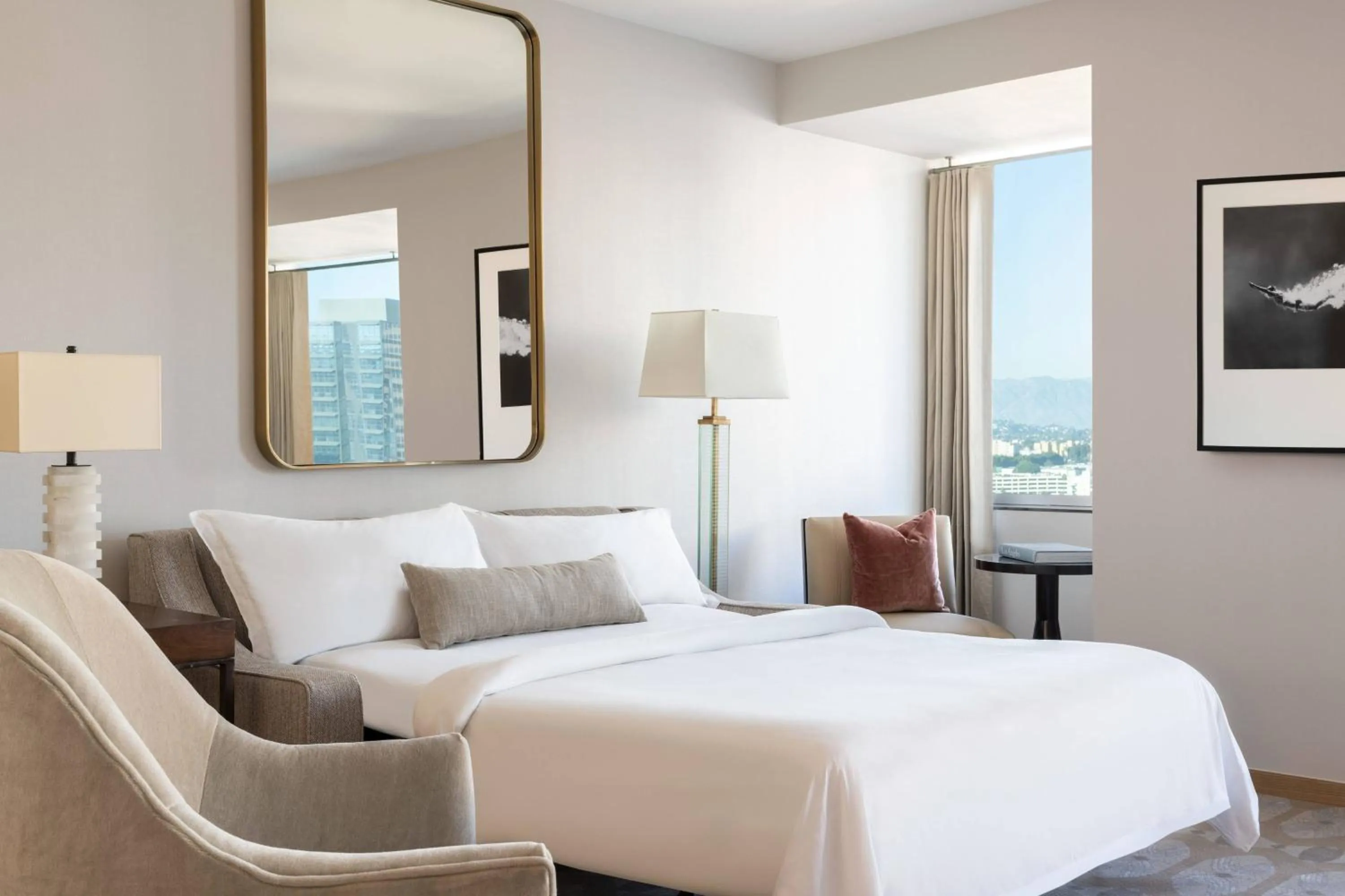 Bedroom, Bed in The Ritz-Carlton, Los Angeles L.A. Live
