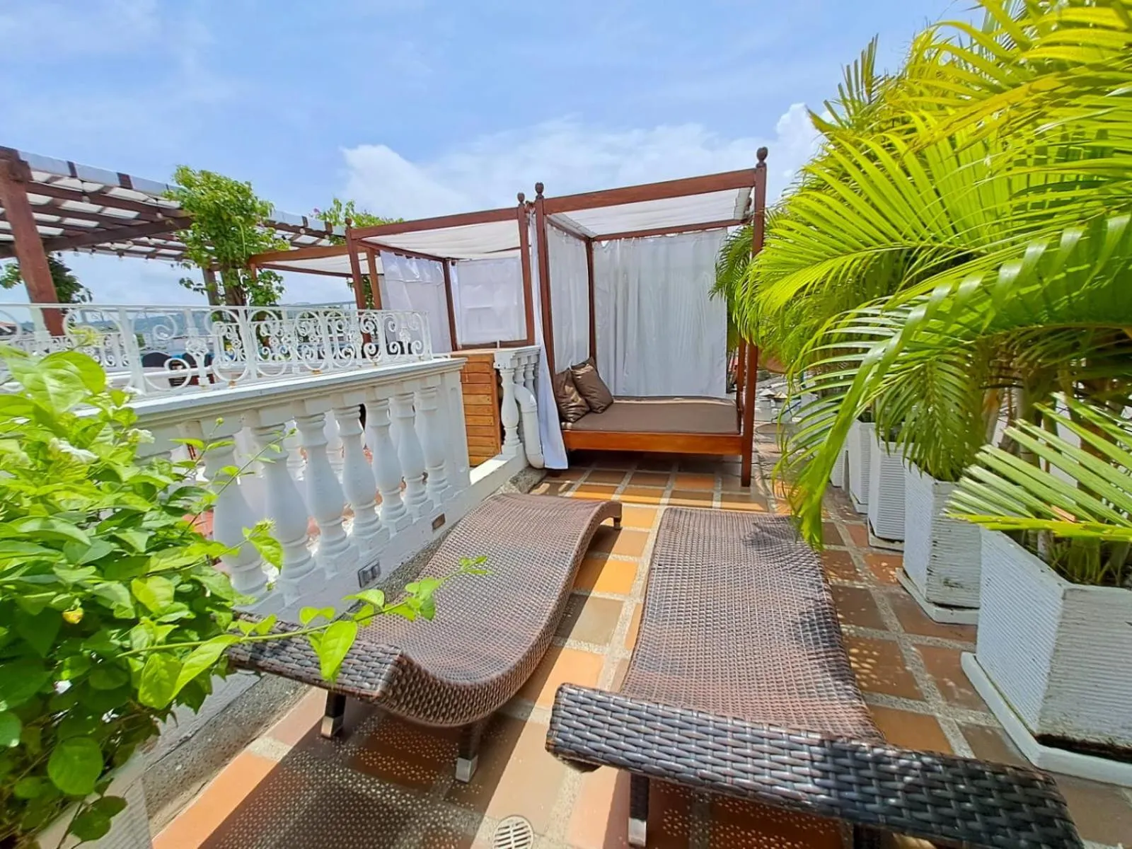 Balcony/Terrace in Life is Good Cartagena Hostel