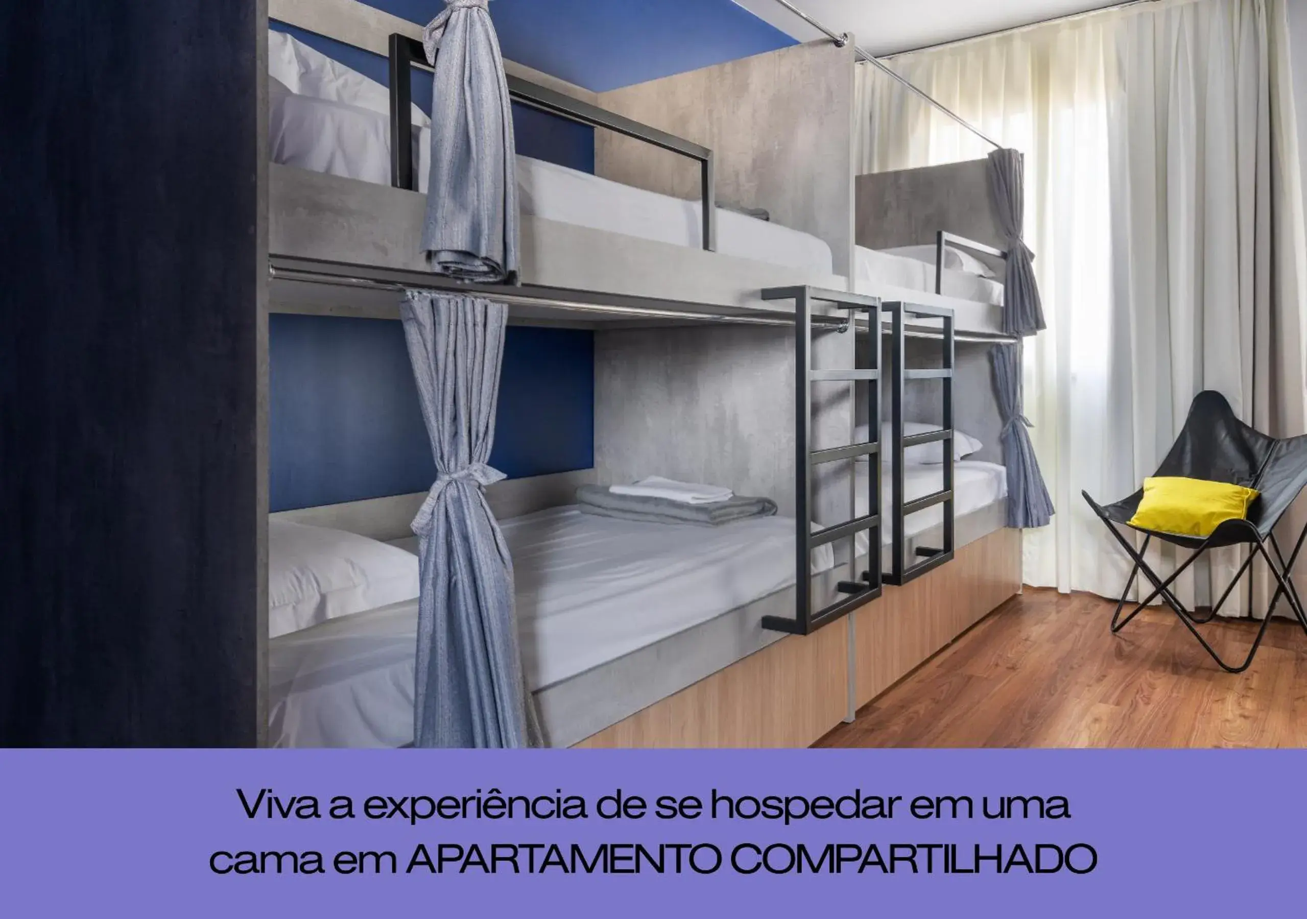Bunk Bed in Female Dormitory Room in Swan Generation Porto Alegre Bunk Bed in Female Dormitory Room in Swan Generation Porto Alegre