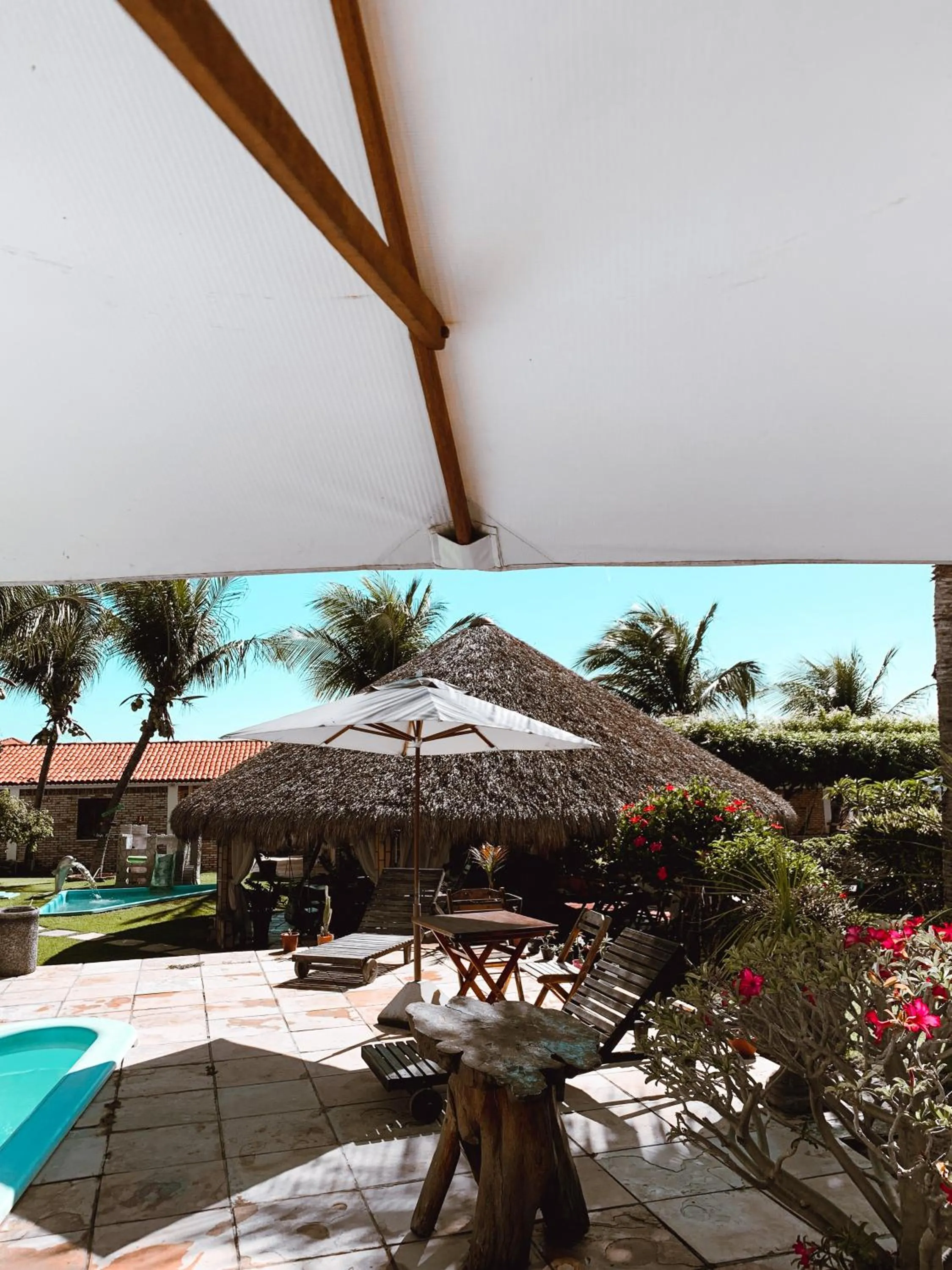 Pool view in Pousada La Goduria