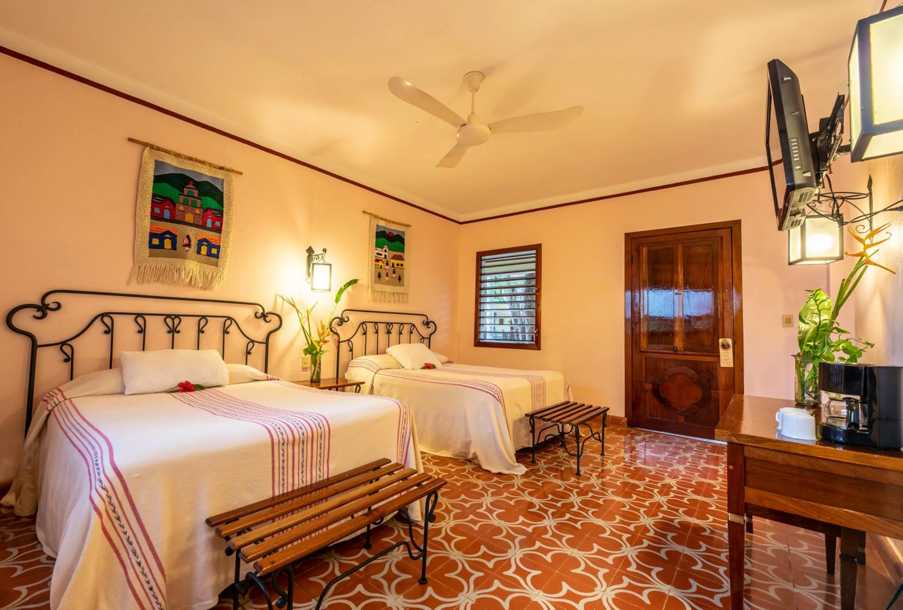 Photo of the whole room, Bed in Hacienda Uxmal Plantation & Museum