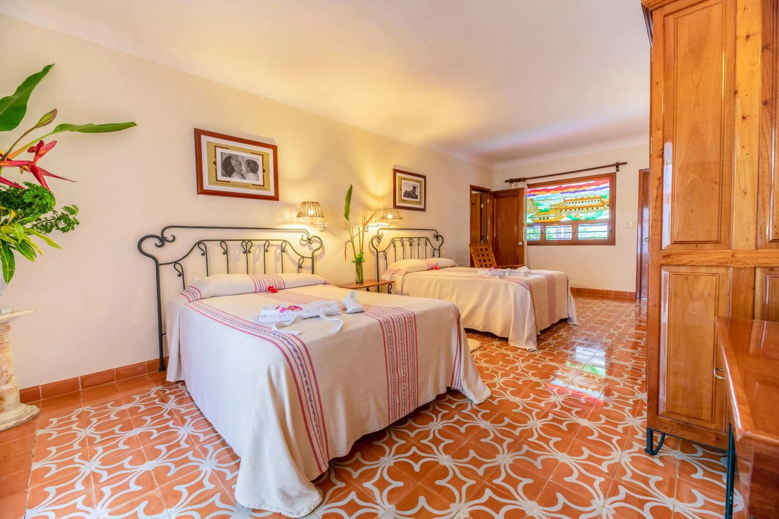 Bed in Hacienda Uxmal Plantation & Museum