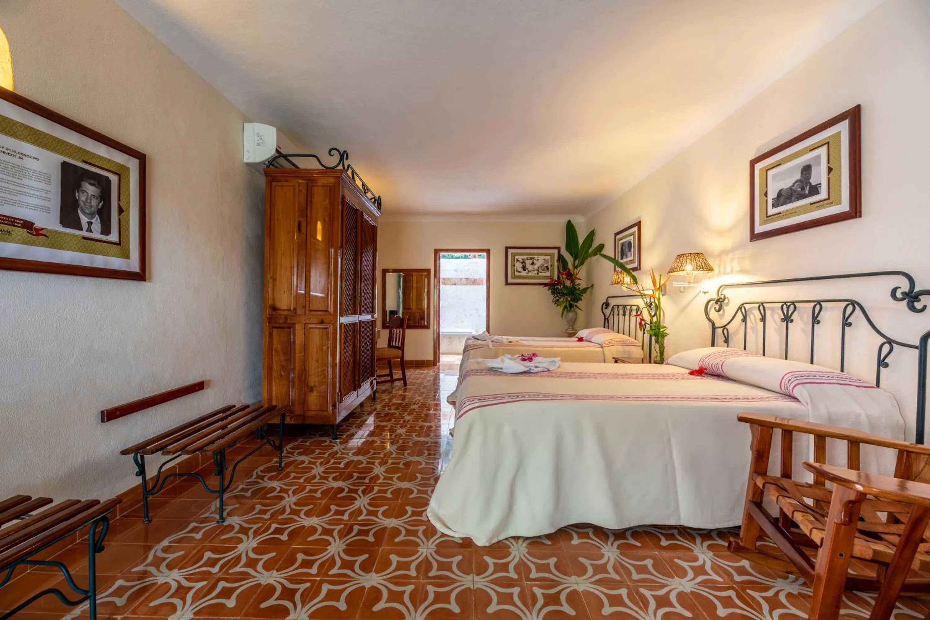 Photo of the whole room, Bed in Hacienda Uxmal Plantation & Museum