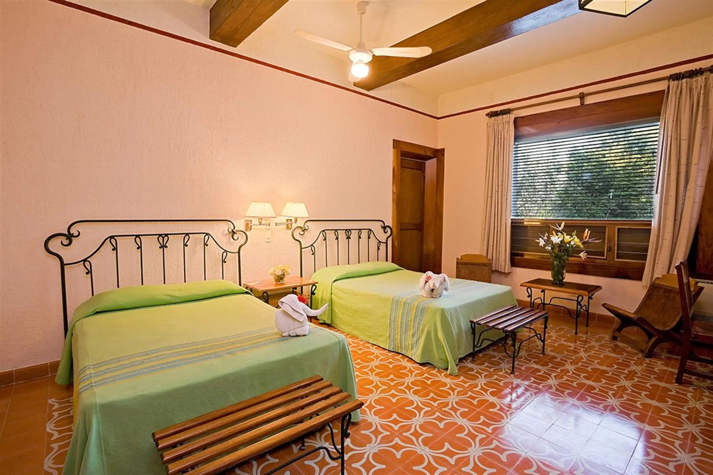 Photo of the whole room, Bed in Hacienda Uxmal Plantation & Museum