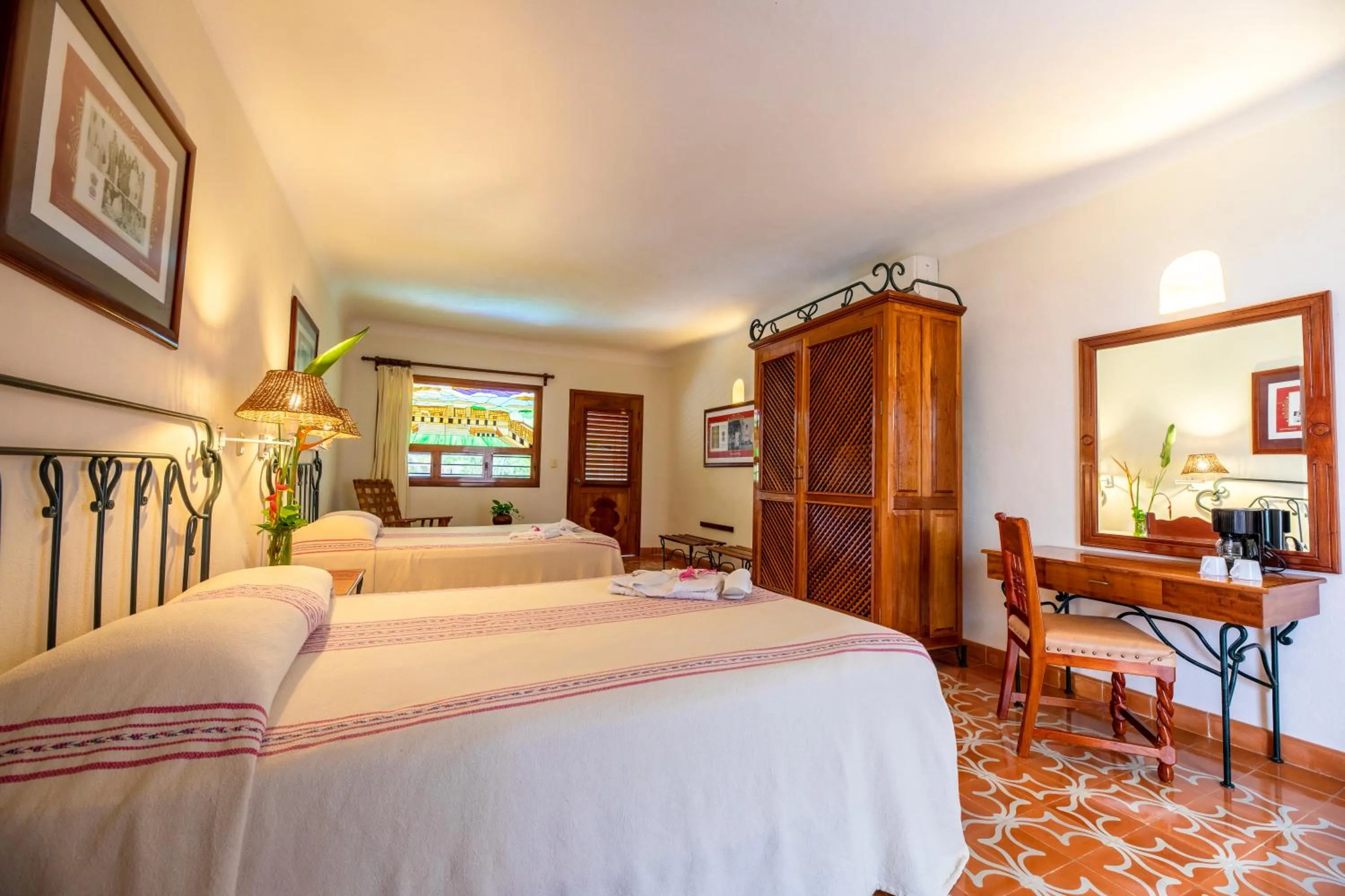 Photo of the whole room, Bed in Hacienda Uxmal Plantation & Museum